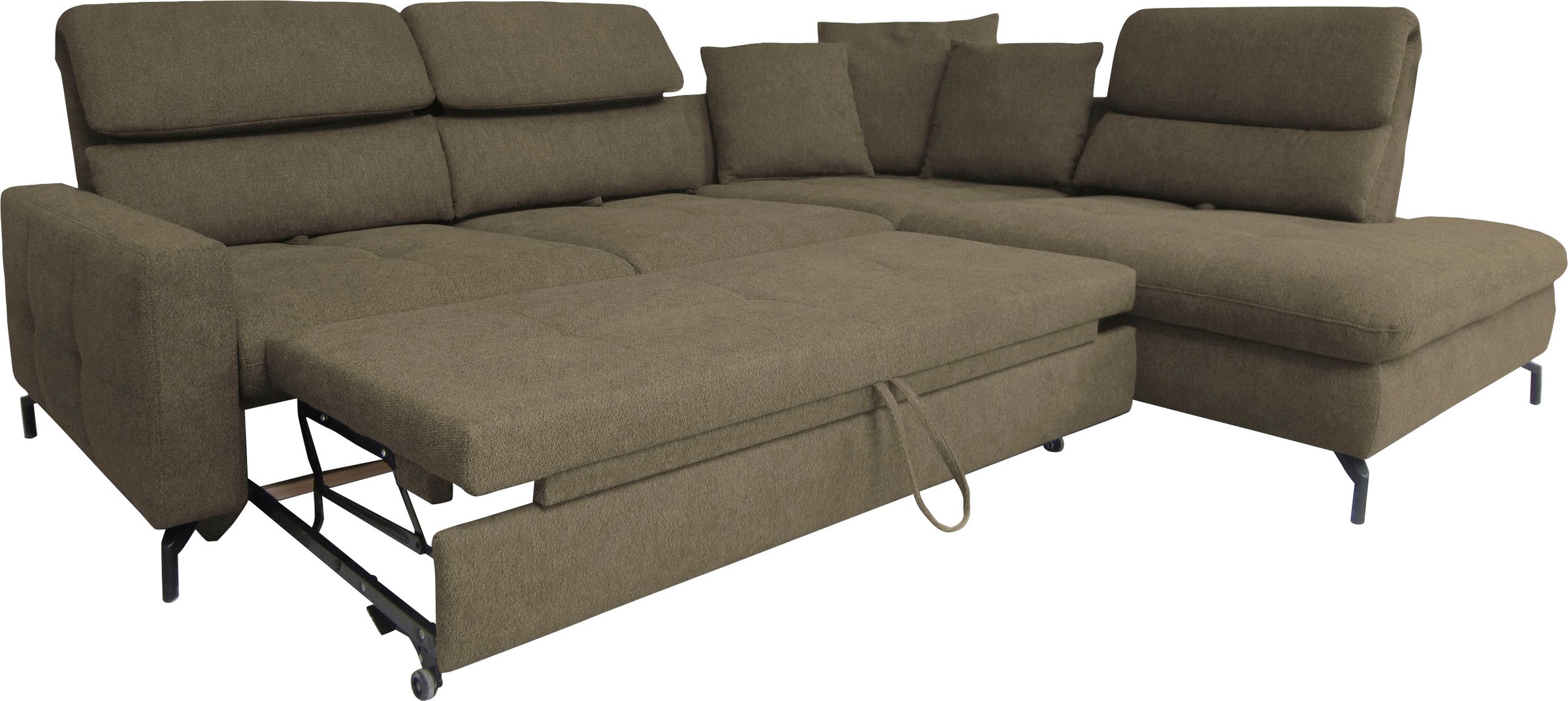 alina Ecksofa »Louis«, Breite 260 cm, Rückenlehnenverstellung, wahlweise mit Bettfunktion