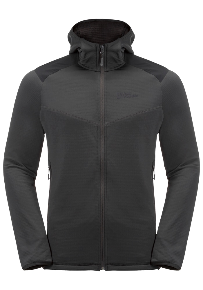 Jack Wolfskin Fleecejacke »KOLBENBERG HOODED FZ M«, mit Kapuze