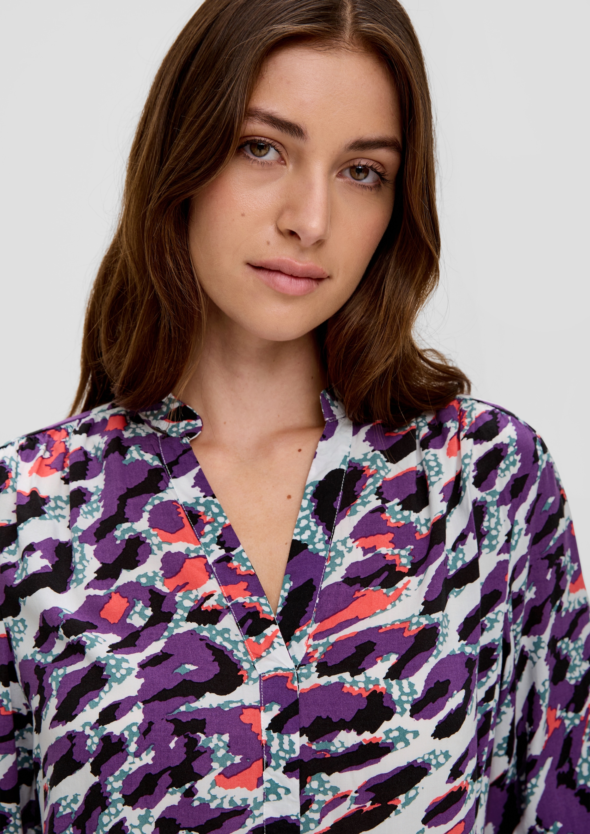 Druckbluse, mit modernem Animal-print