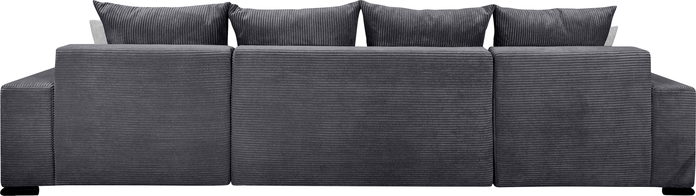COLLECTION AB Wohnlandschaft »XL-Josy U-Form, Breite 313 cm, Cord-/Mix«, inkl. Bettfunktion, Bettkasten, mit 4 gleich großen Rückenkissen