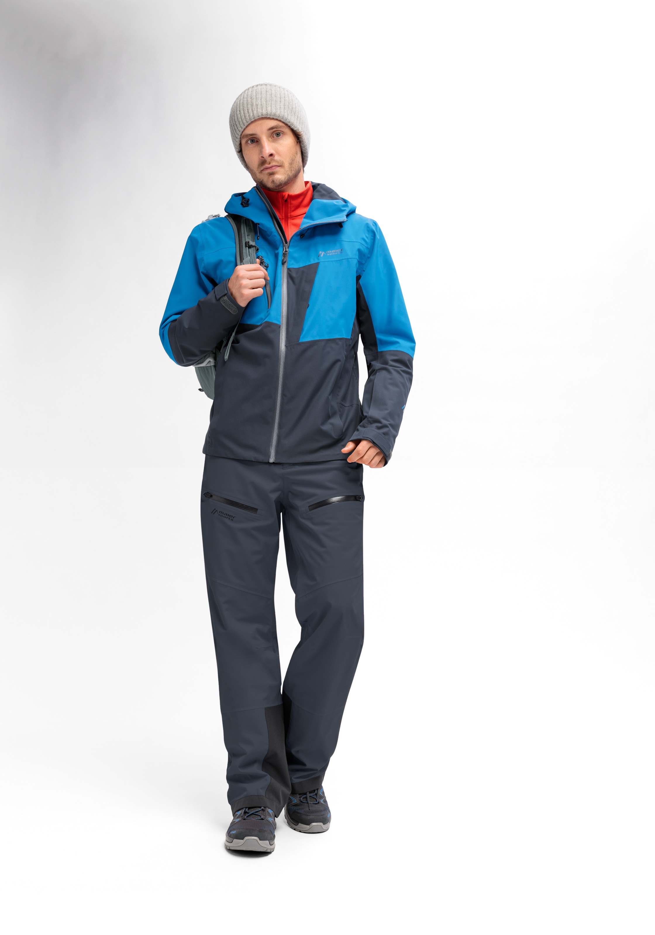 Maier Sports Funktionsjacke »Lindon M«, Herren Outdoorjacke, wasserdicht, RV-Taschen, Kapuze