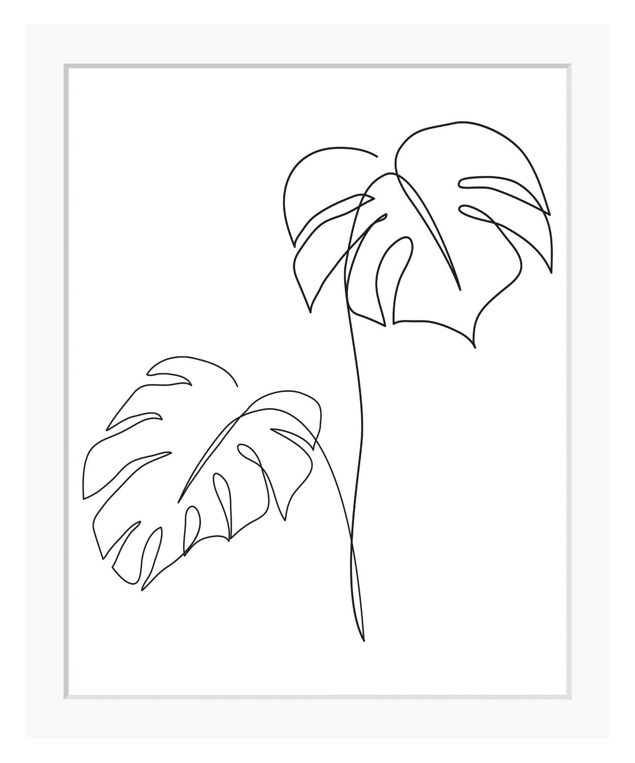 queence Bild »Fabrice« Blätter | Kunst | Pflanzen | Pflanzenbilder | Schwarz-Weiß 1 Stk. tlg. HD Premium Poster-Druck inkl. Holzrahmen