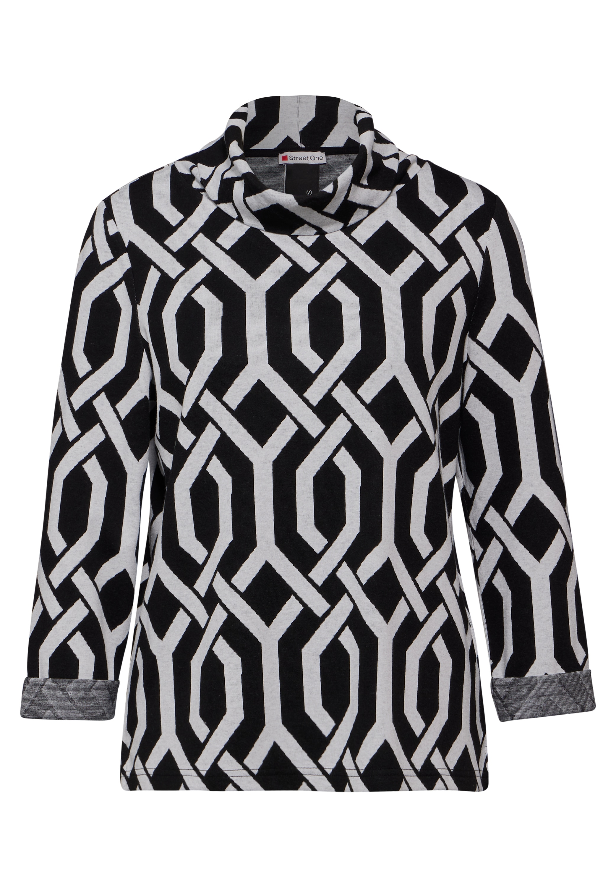 STREET ONE Langarmshirt, mit Jacquard Muster