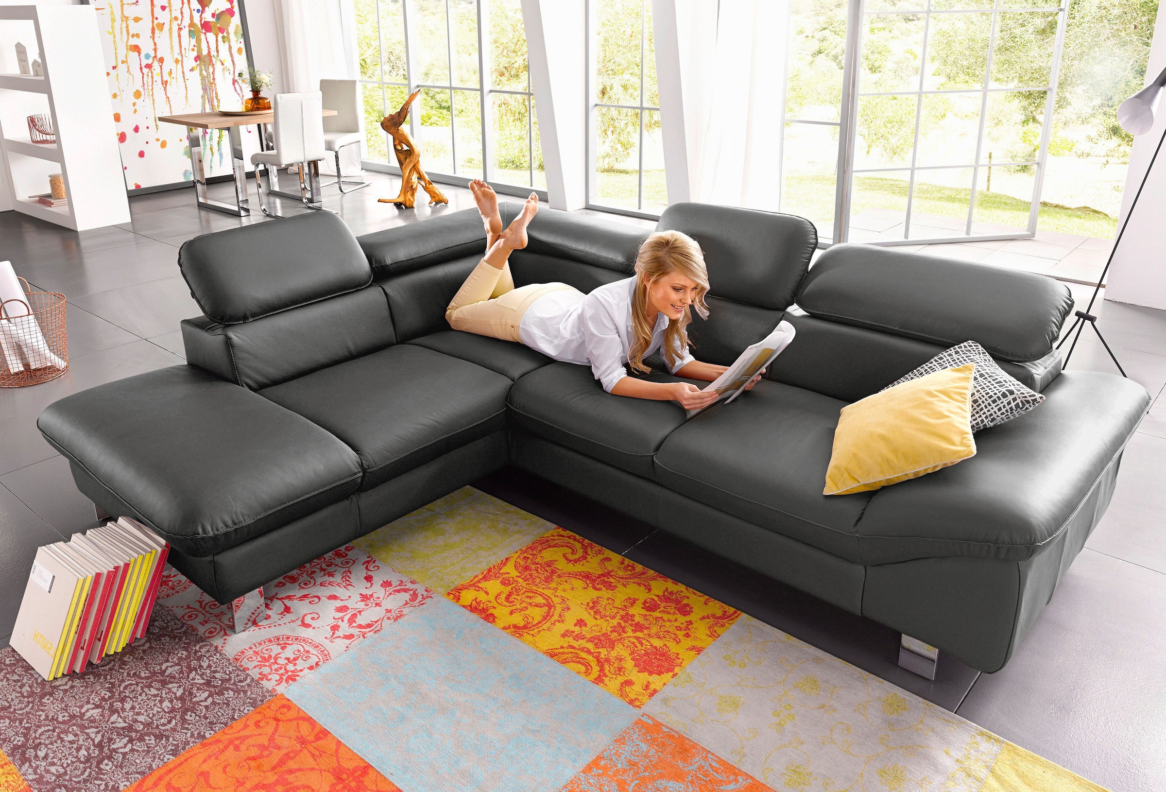 COTTA Ecksofa »Driver L-Form« mit Kopfteilverstellung, wahlweise mit Bettfunktion & Bettkasten