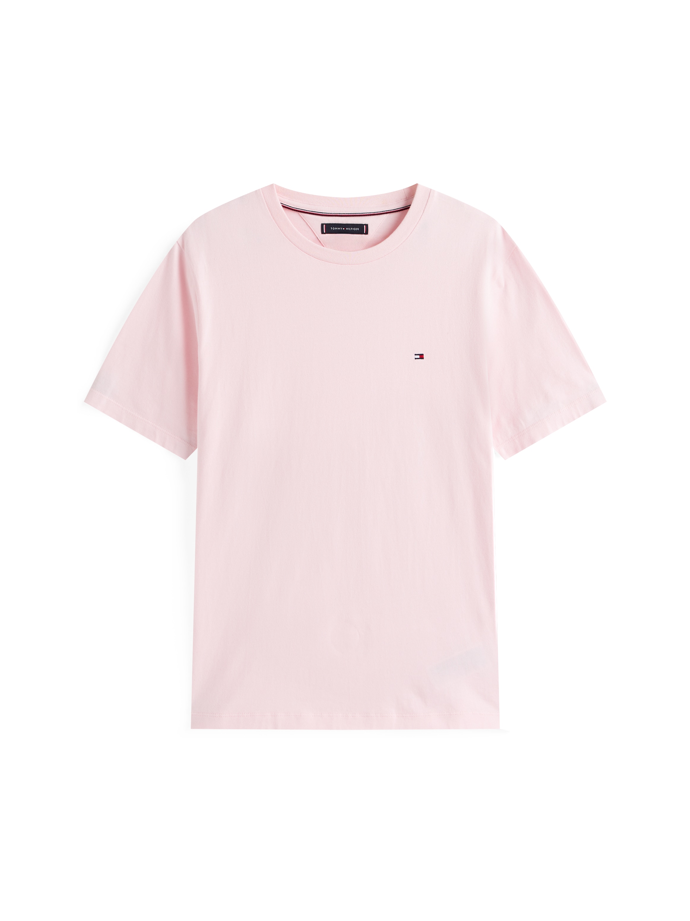 Tommy Hilfiger T-Shirt »ESSENTIAL REGULAR FIT SOLID  mit Stickerei« unifarben, casual, Baumwolle, Rundhals