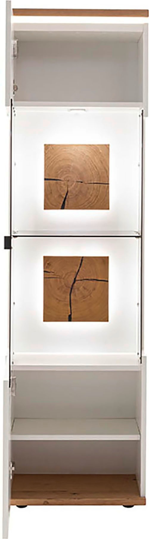 MCA furniture Highboard »Matadi Highboard«, (1 St.), Highboard, Weiß, Holzabsetzung, 1 Tür, gedämpft, B: 50cm