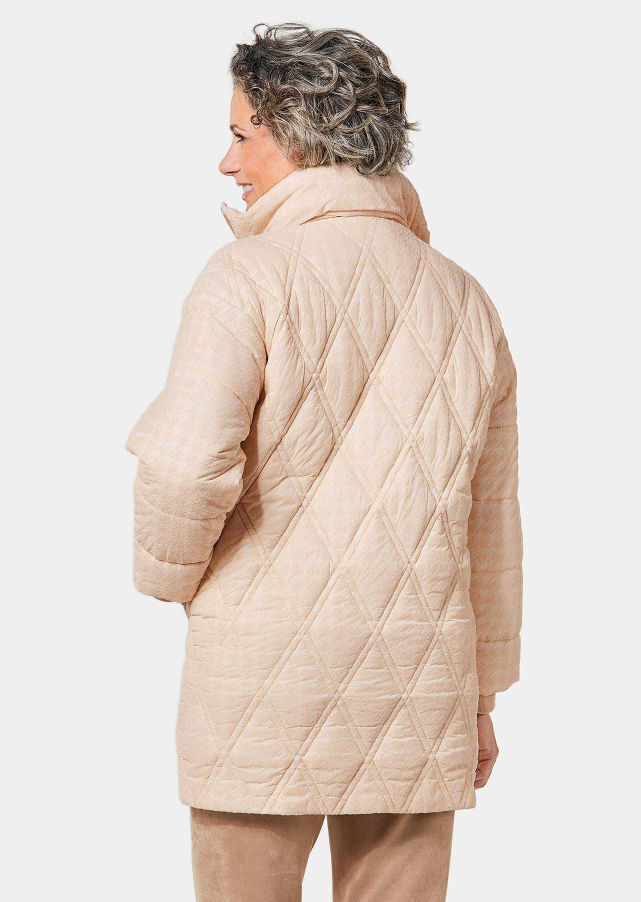 GOLDNER Steppjacke »Steppjacke mit hübschem Flock-Druck«