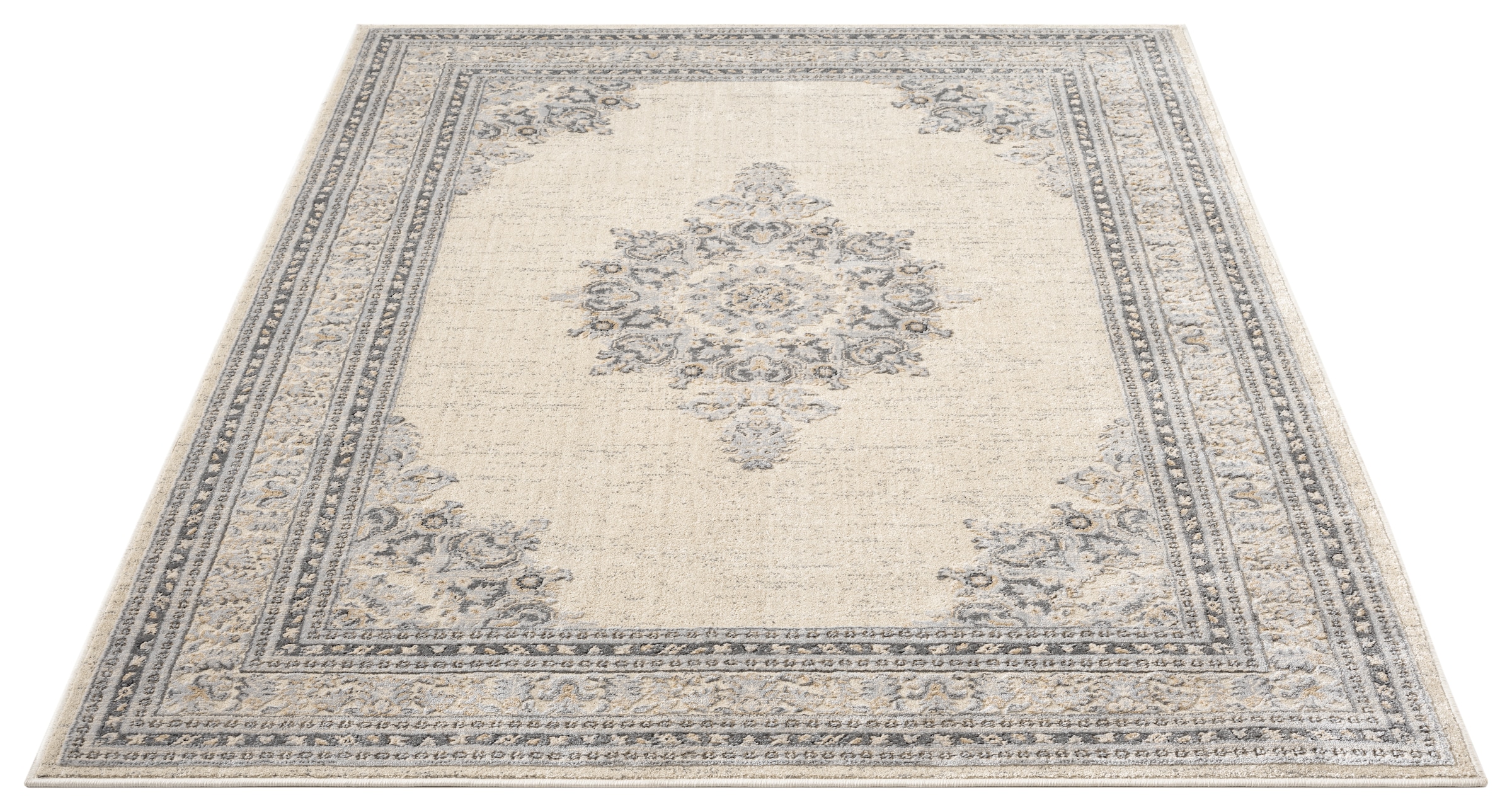 OTTO home Teppich »Banli, Vintage-Look, Orient-Optik« rechteckig 9 mm Höhe dezenter Glanz, Schrumpf-Garn-Effekt, Wohnzimmer, Schlafzimmer