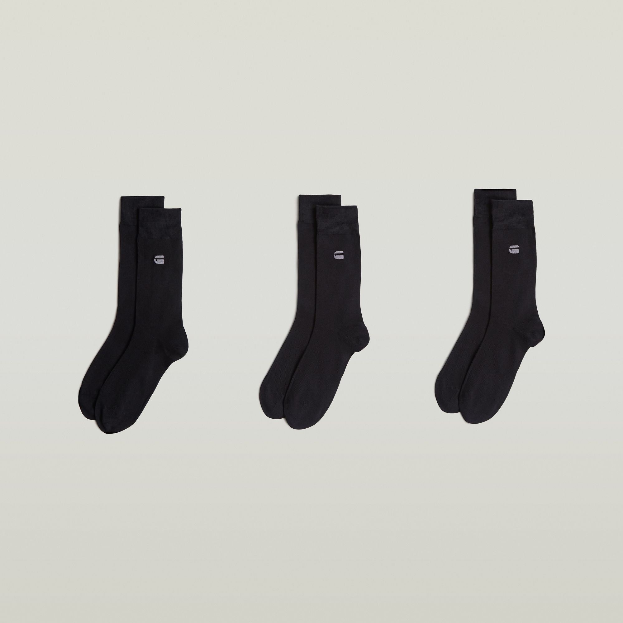 G-STAR Socken »SAGE, 3 PACK SOCKS« Packung, 3 Paar tlg. unifarben mit Logostickerei