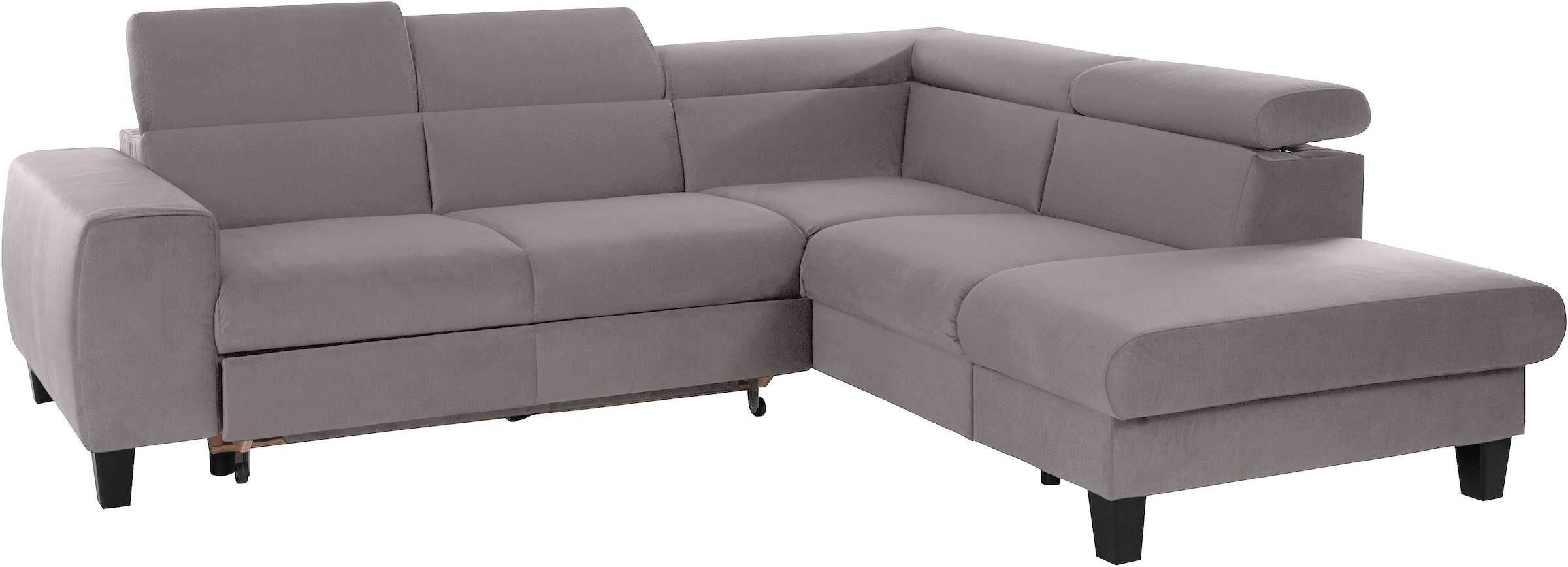 COTTA Ecksofa »Morven L-Form« wahlweise mit Bettfunktion, Bettkasten & Wireless-Charger