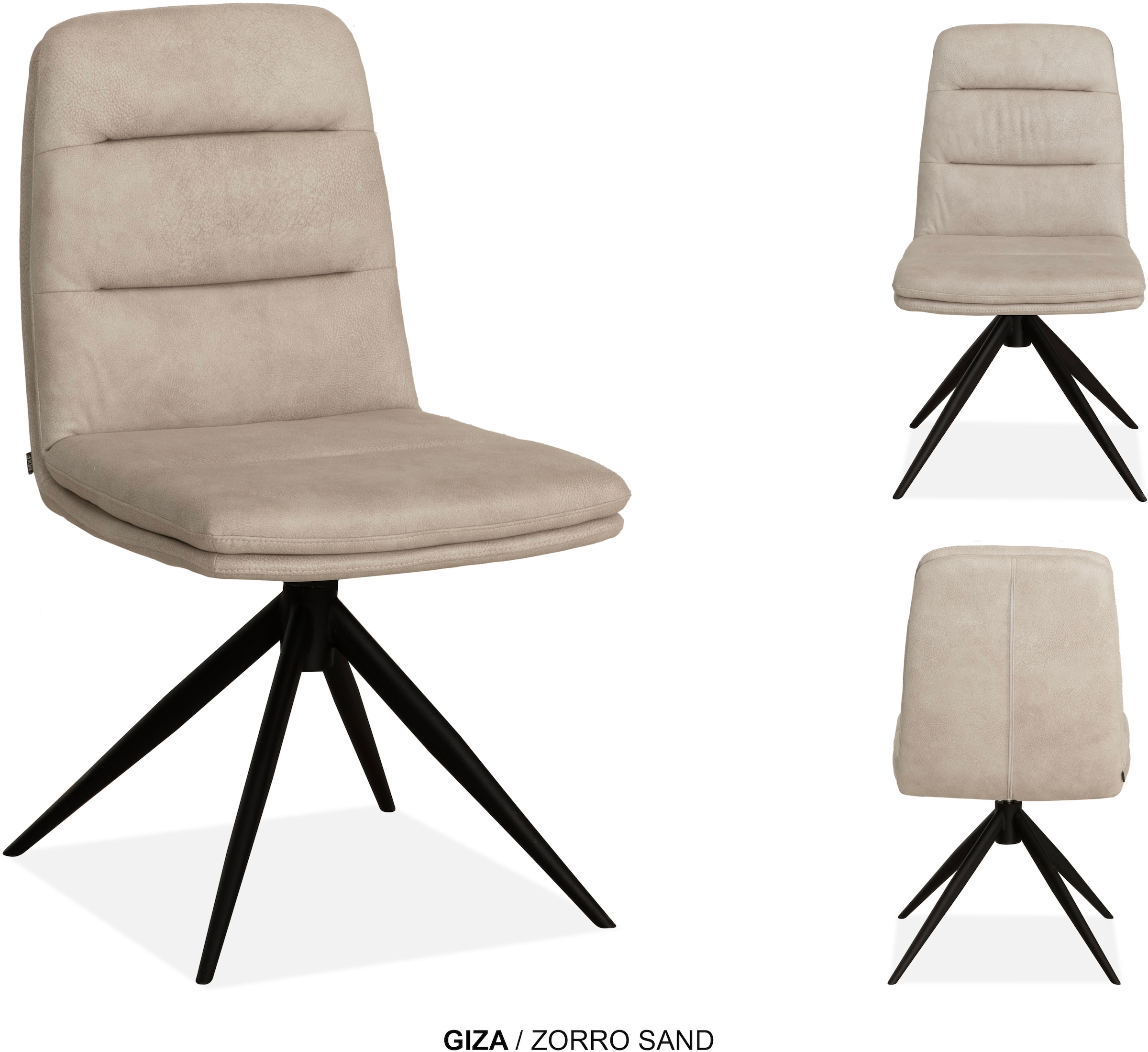 OMG Design Esszimmerstuhl »Giza« (Set) 1 Stk.Drehstuhl mit auto-return, pflegeleichter Bezug
