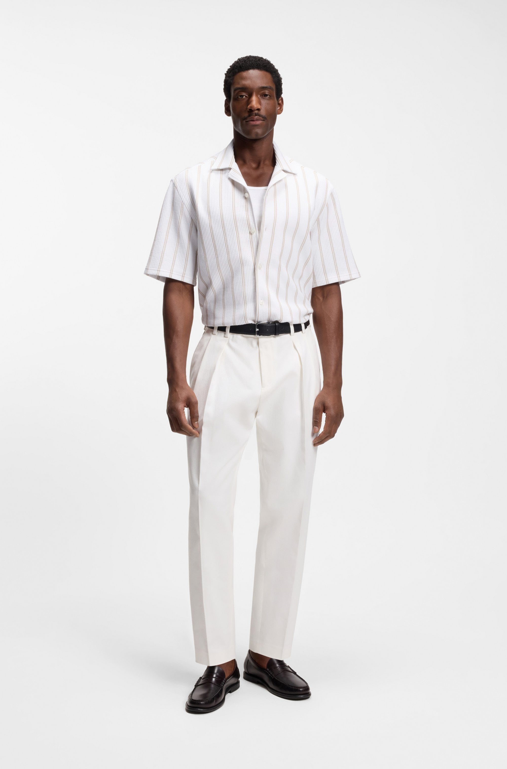 BOSS Kurzarmhemd »C-LARS CAMP B-262« Overshirt mit Freizeitkragen, Relaxed Fit