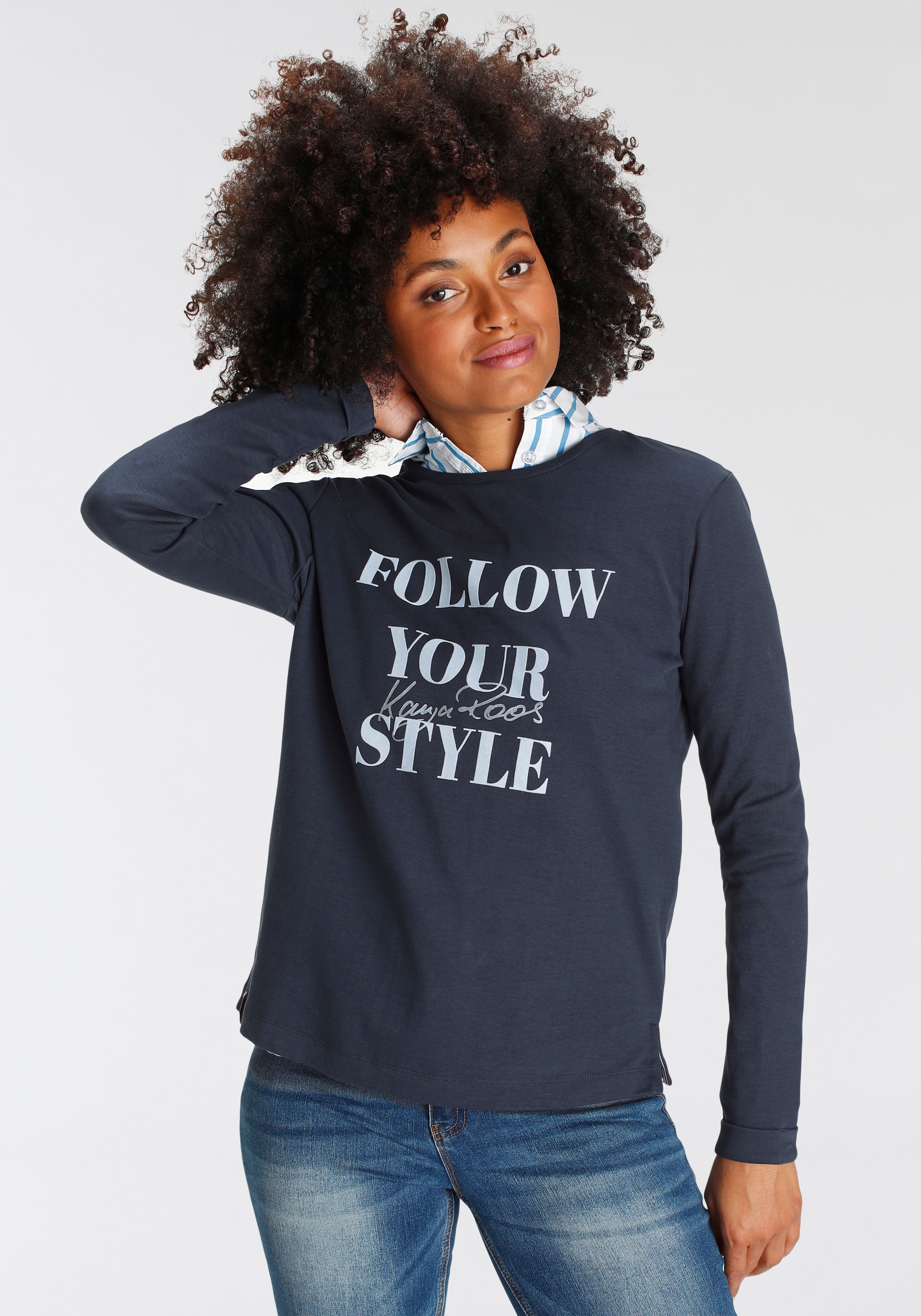 bei großem NEUE mit Sweater, online KangaROOS KOLLEKTION OTTO Logodruck kaufen -
