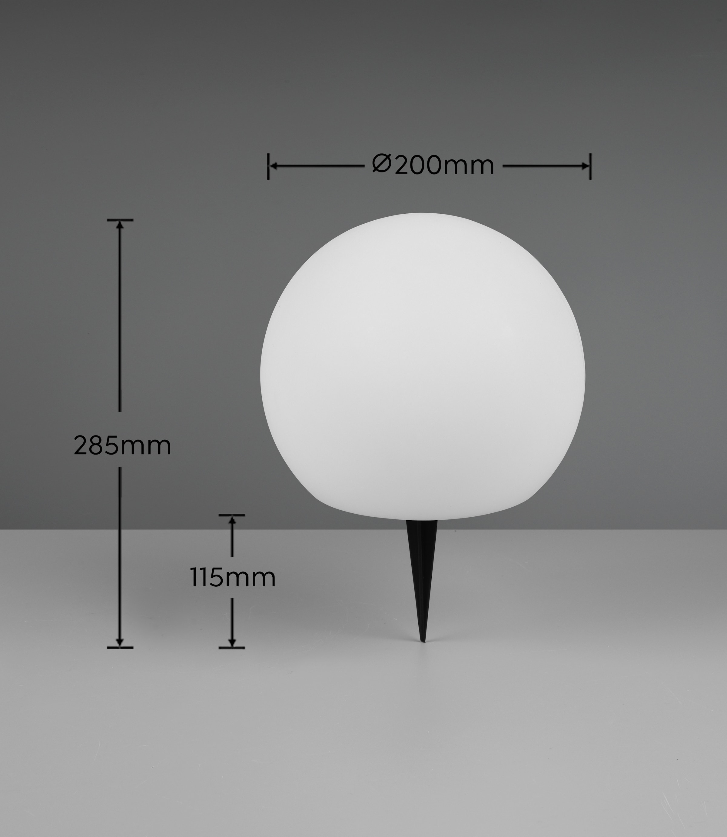 REALITY Leuchten LED Solarleuchte »MELO, Kugel Gartenleuchte Akku Solar, mit Erdspieß, Fernbedienung« LED-Board 1 Stk. RGB | Warmweiß Solar Kugellampe, RGB Farbwechsel, Dämmerungssensor, Memoryfunktion