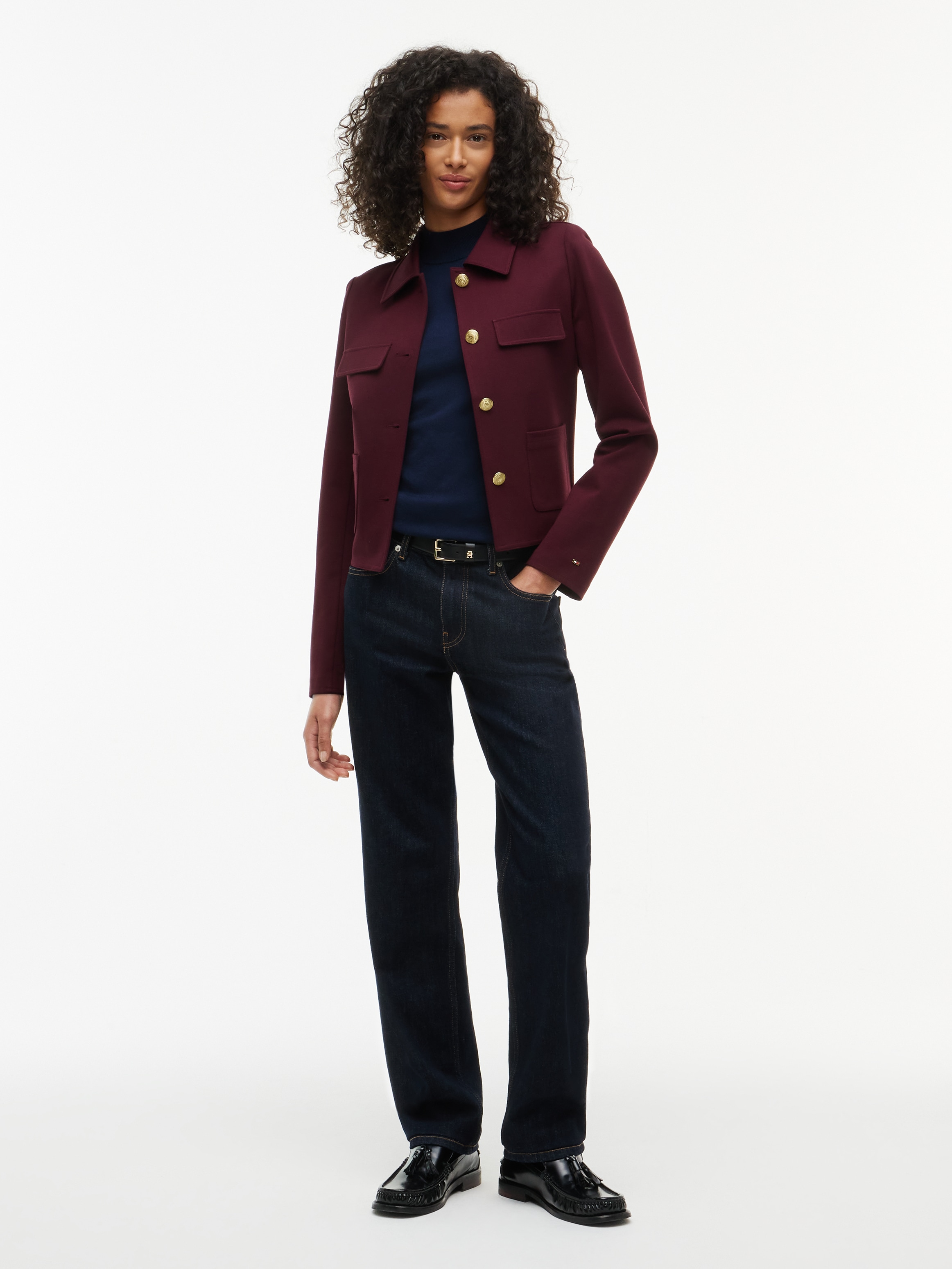 Tommy Hilfiger Strickpullover »COTTON JERSEY SLIM MK-NK SWT« Baumwollmischung, slim fit