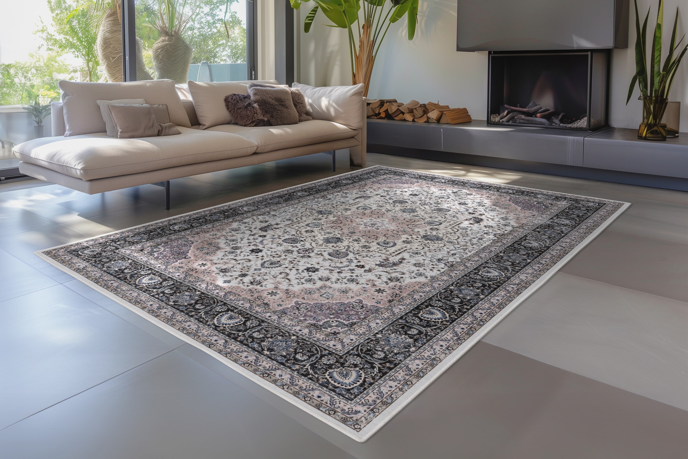 Kayoom Teppich »Rocks 425« rechteckig 6 mm Höhe Kurzflor, Orient Optik, Wohnzimmer