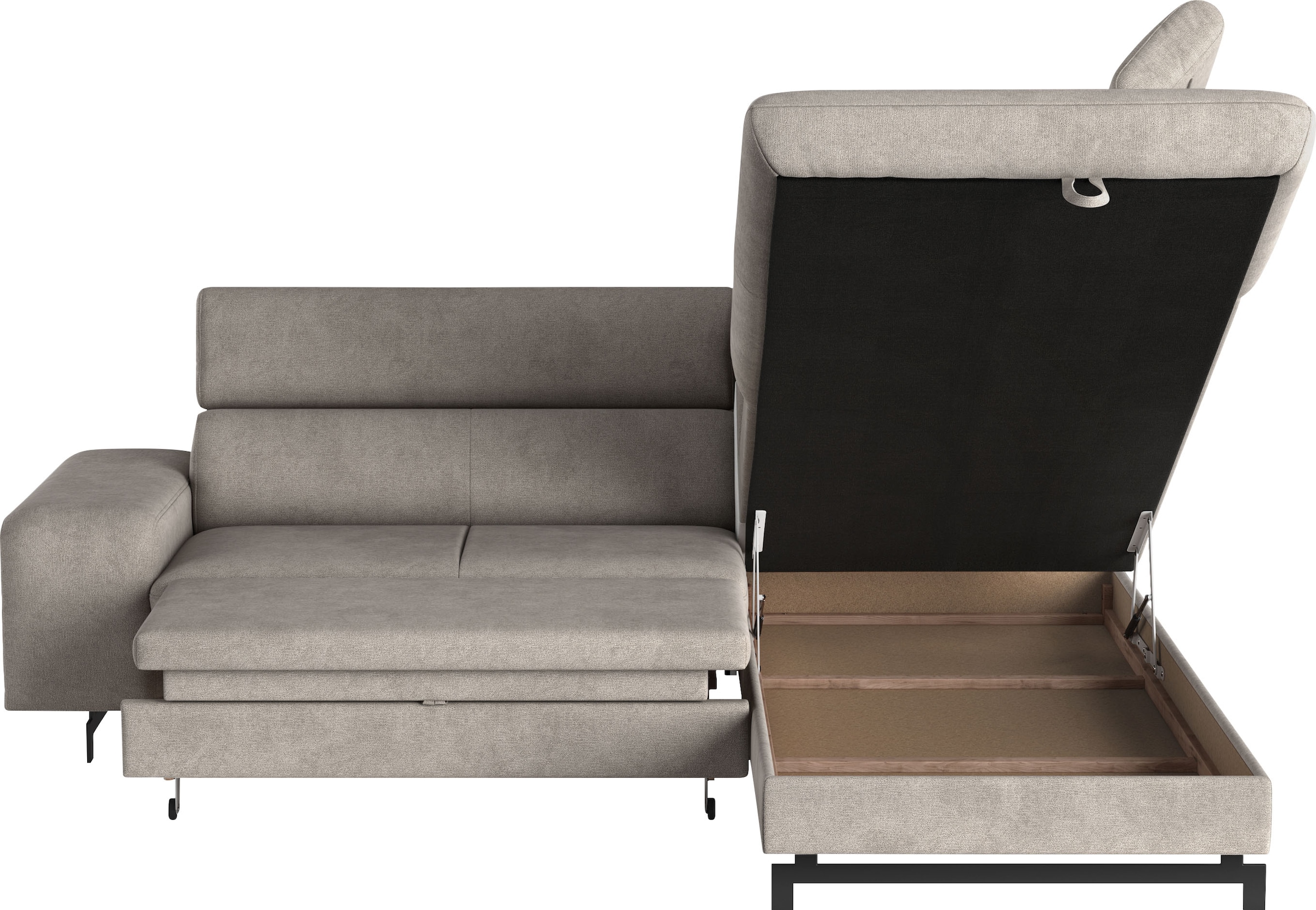 COTTA Ecksofa »Emma L-Form«, mit Kopfteilverstellung, wahlweise mit Bettfunktion & Bettkasten