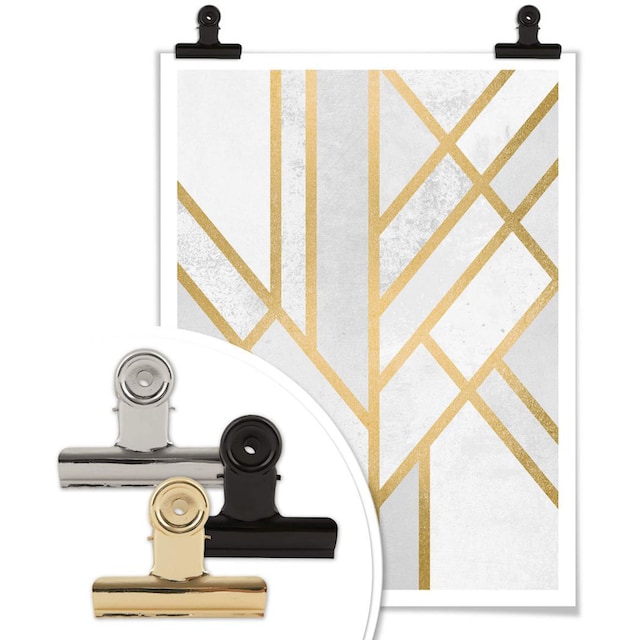 (1 OTTO im St.) Wall-Art Online Shop Poster Schriftzug, Gold«, »Geometrie