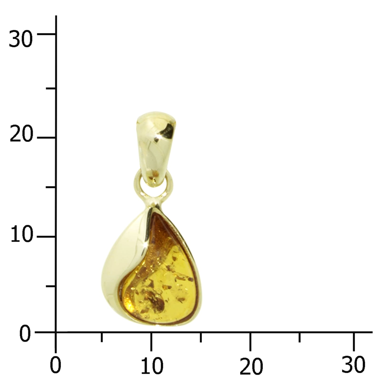 OSTSEE-SCHMUCK Kettenanhänger »- Jeska 20 mm - Gold 333/000 - Bernstein«