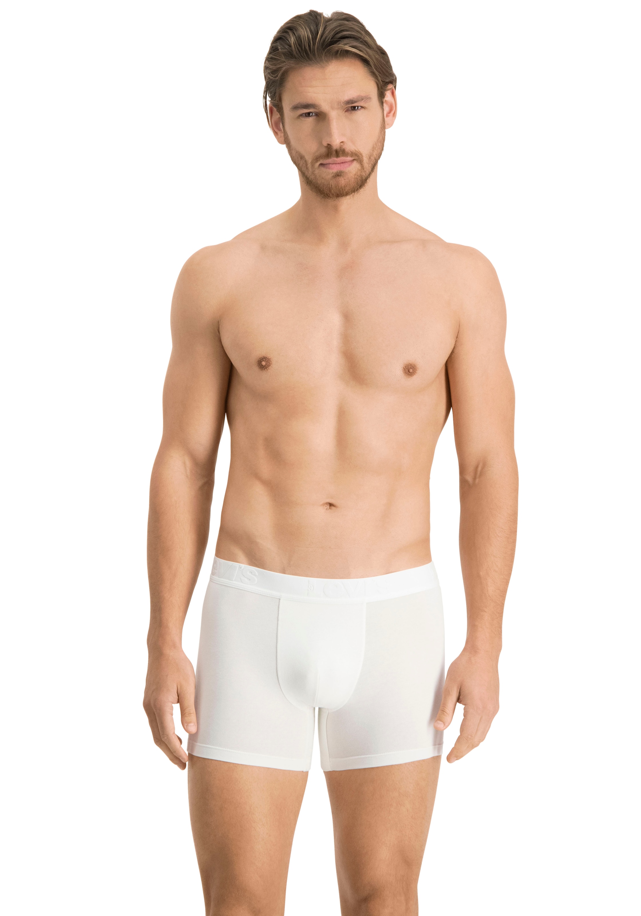 Levi's® Boxershorts »LEVIS MEN PREMIUM BOXER BRIEF 3P«, (3er Pack), mit breitem Logobund