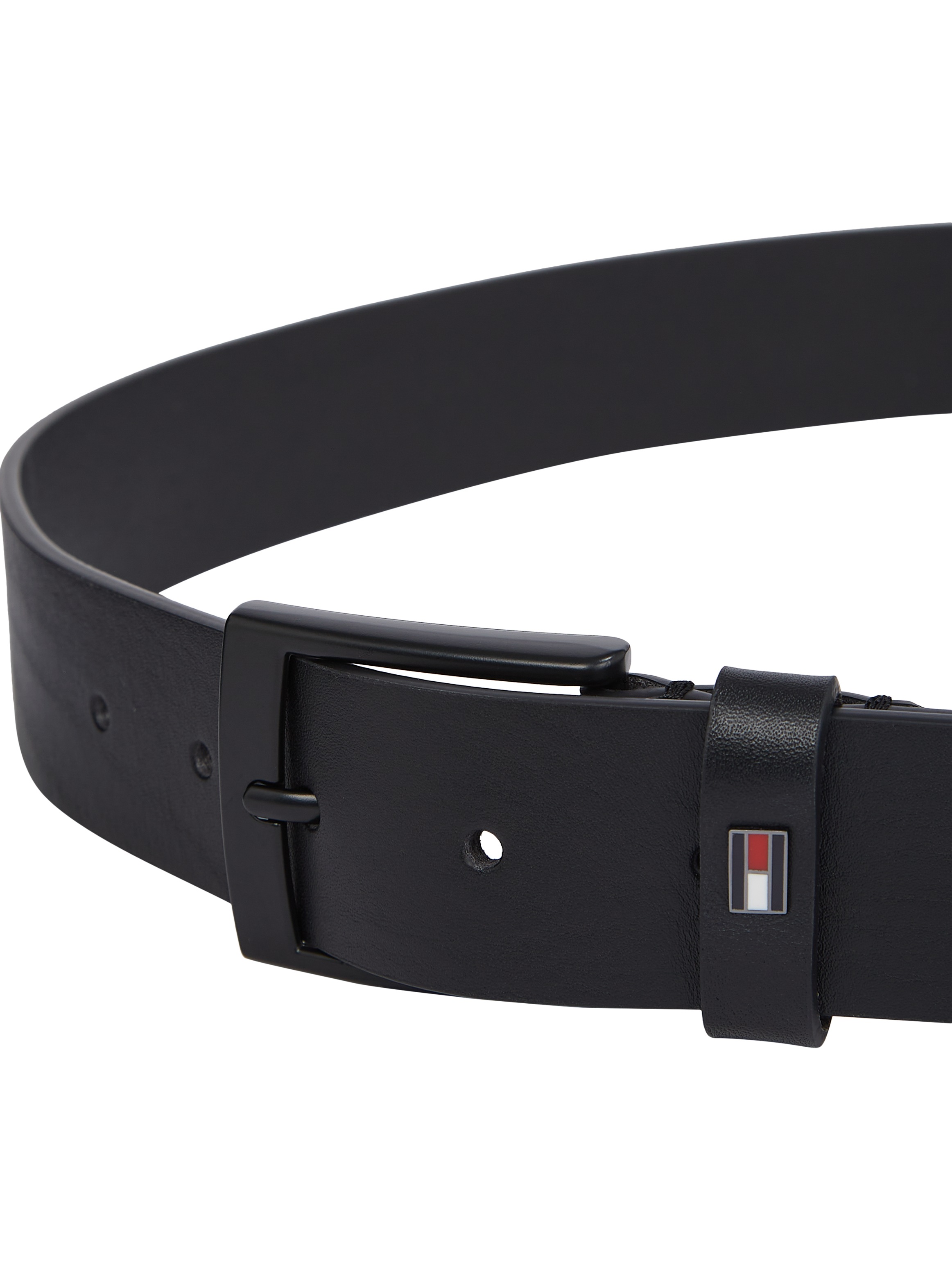 Tommy Hilfiger Ledergürtel »ADAN 3.5 EXT«, Metalllogopatch, Einfachdornschnalle