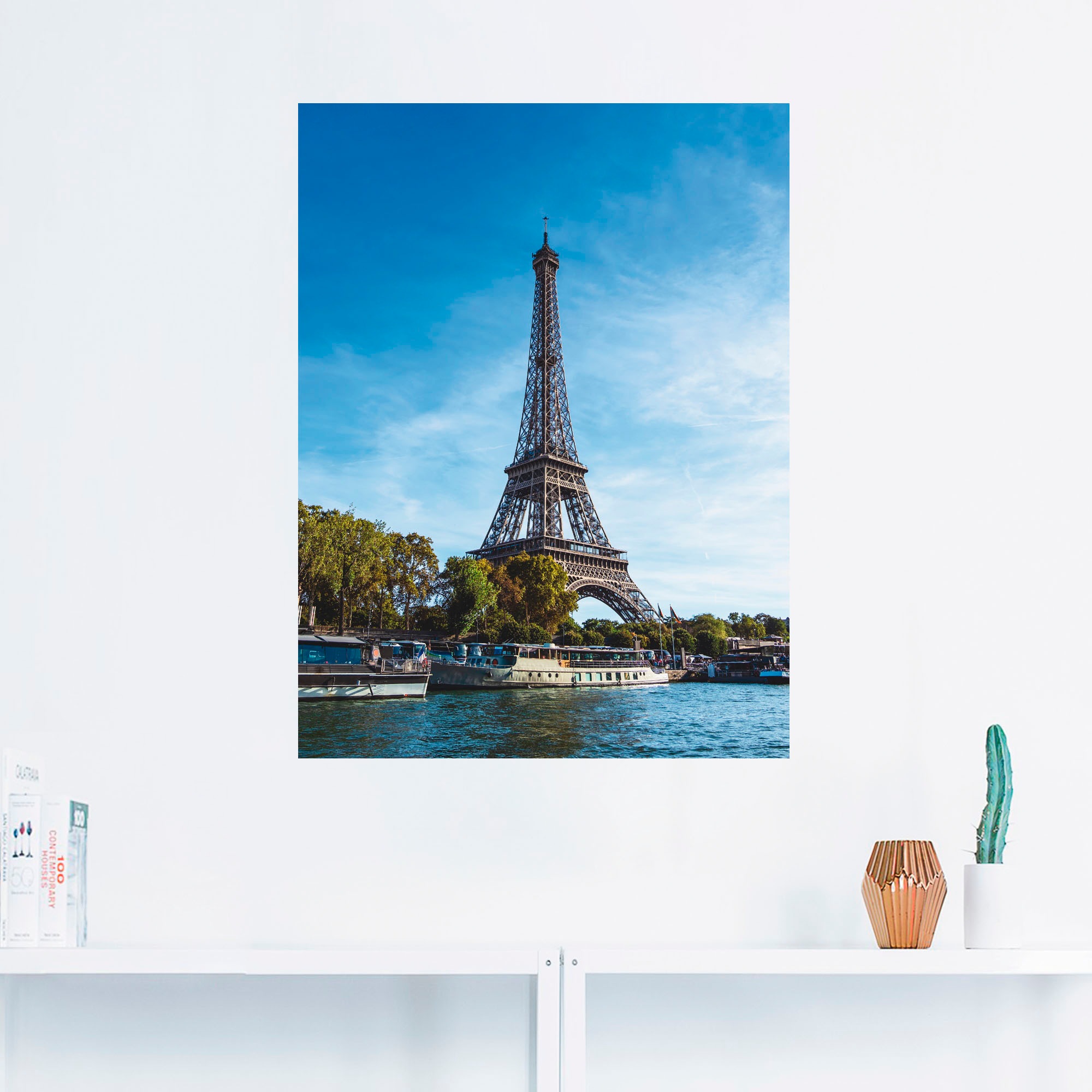 Paris Eiffelturm oder »Blick Wandbild bei Gebäude, (1 Leinwandbild, OTTO als Artland in Alubild, Poster Wandaufkleber in versch. den St.), I«, Größen auf bestellen