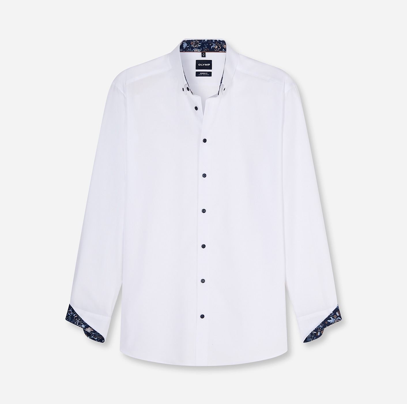 OLYMP Langarmhemd »Luxor« Businesshemd, Button-down-Kragen, Modern Fit