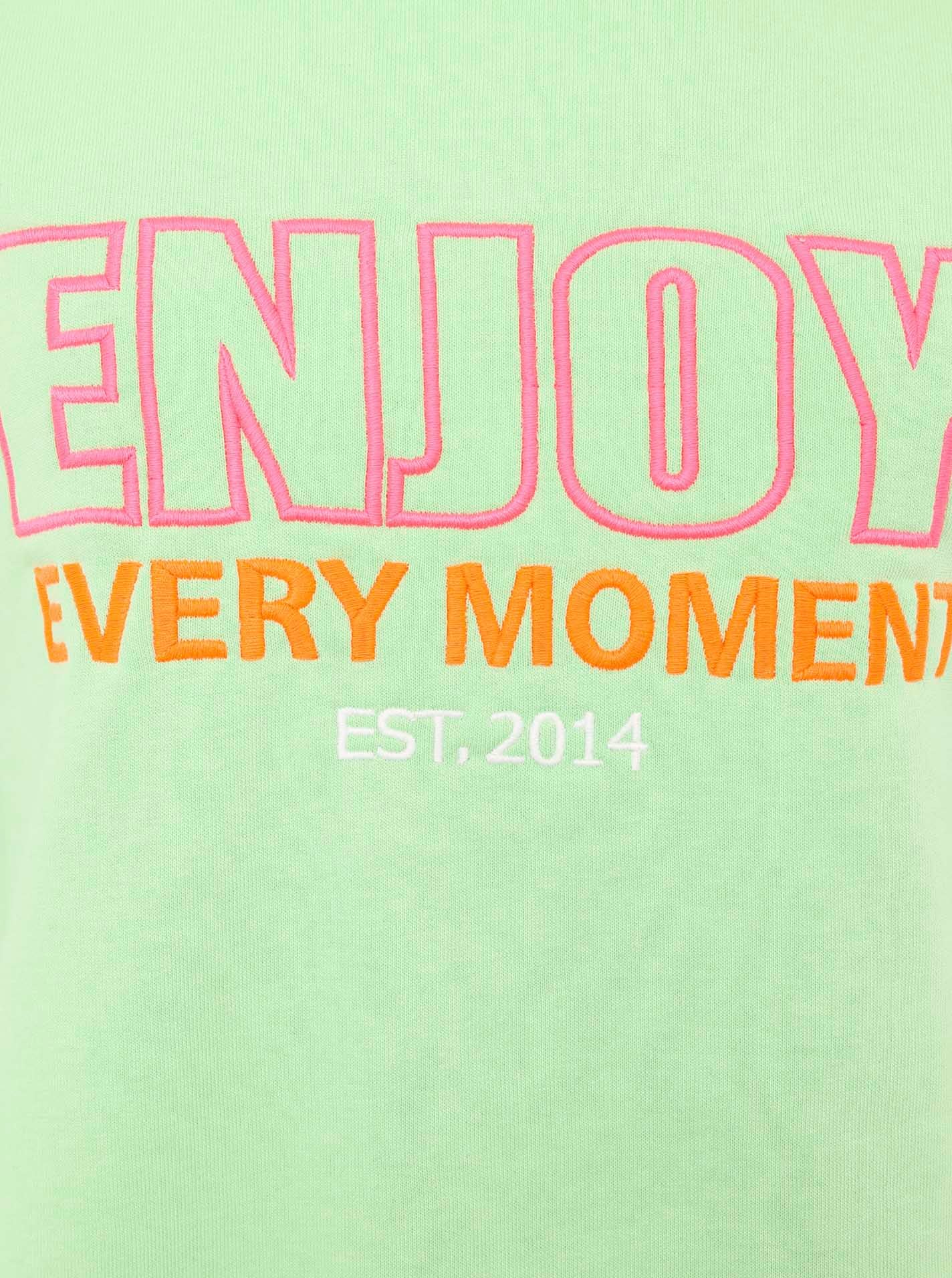 Zwillingsherz Sweatshirt »"Enjoy"«, mit Used-Look Kanten und Stickerei