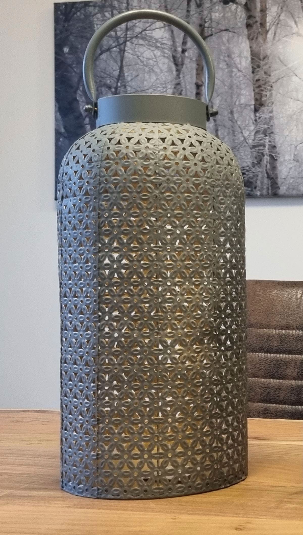 Ambiente Haus Kerzenlaterne »Laterne aus Metall in Grau - (H) 46 cm«, (1 St.)  bei OTTO