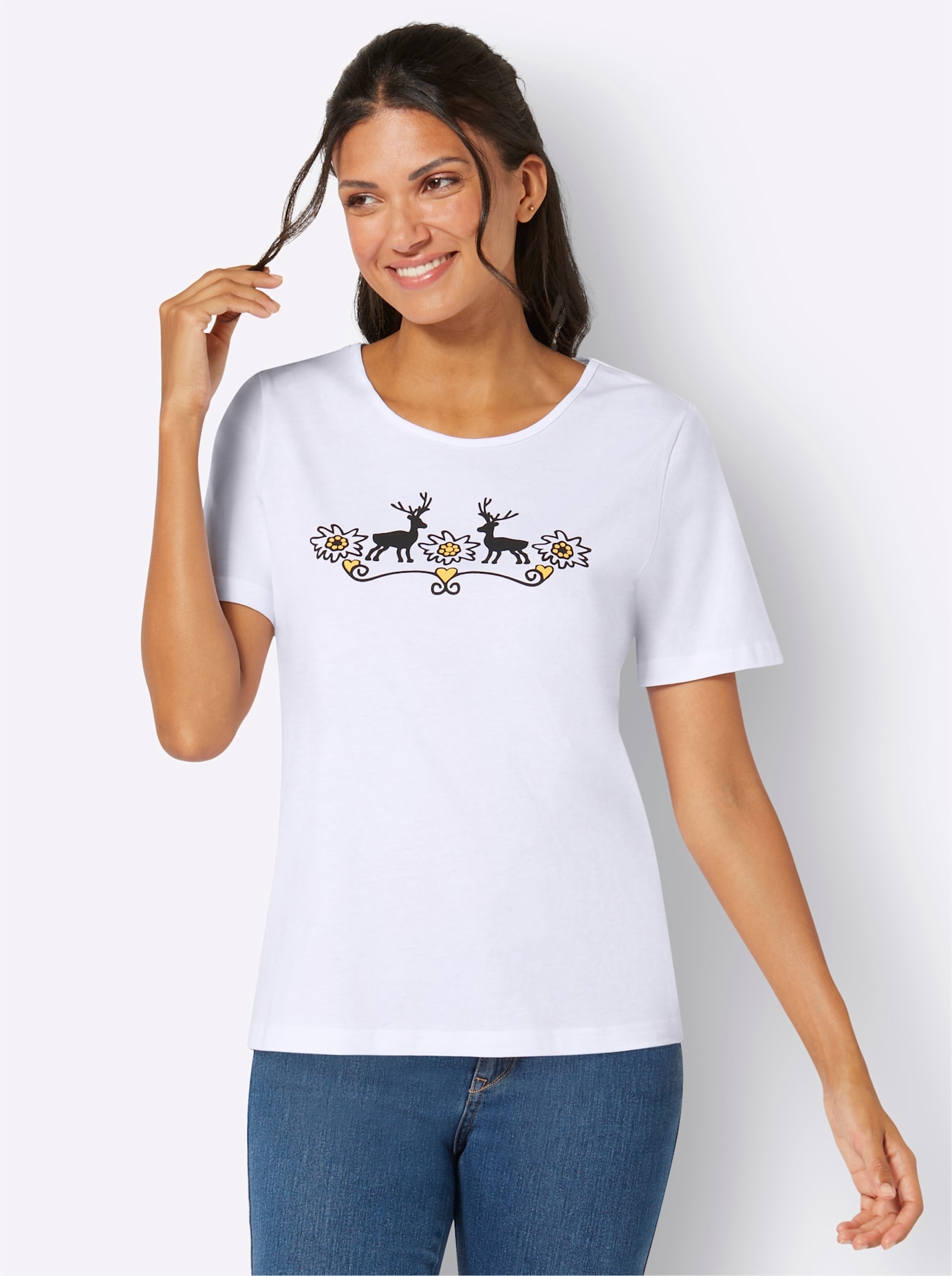 Classic Basics Trachtenshirt »Rundhals-Shirt«, (1 tlg.)