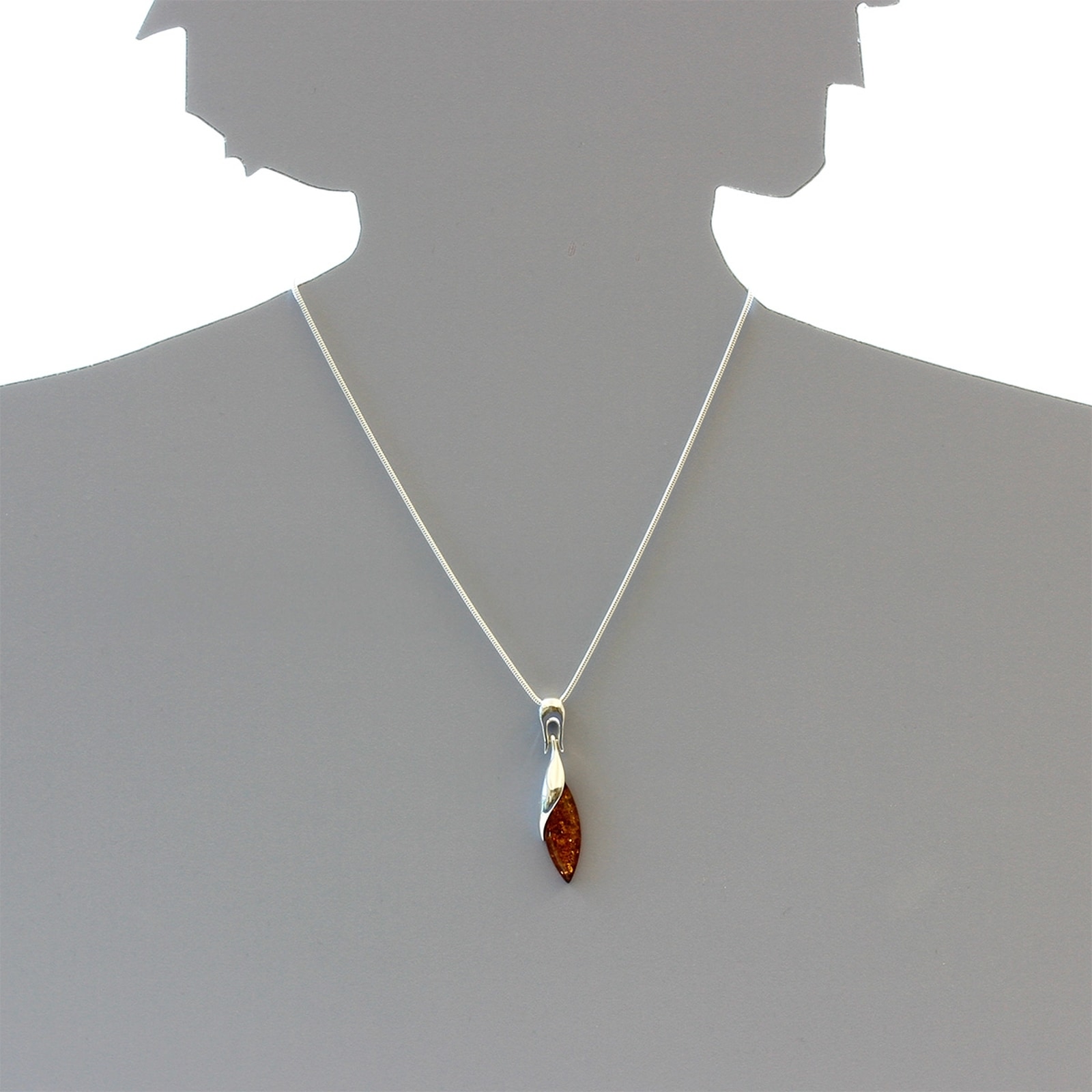 OSTSEE-SCHMUCK Kette mit Anhänger »- Rosali - Silber 925/000 - Bernstein«