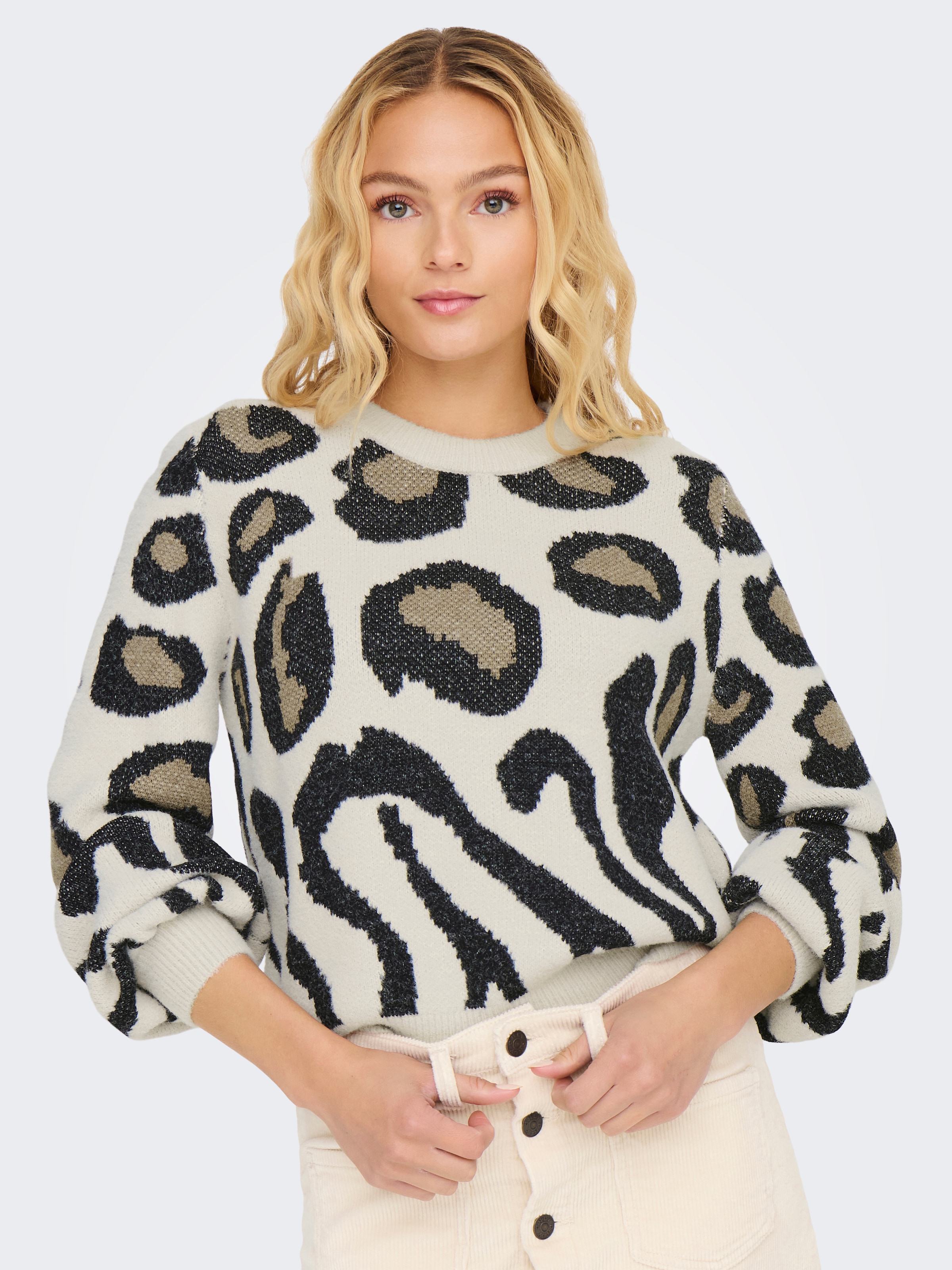 JDY Strickpullover »JDYLORRAINE ANIMAL L/S PULLOVER KNT NOOS«