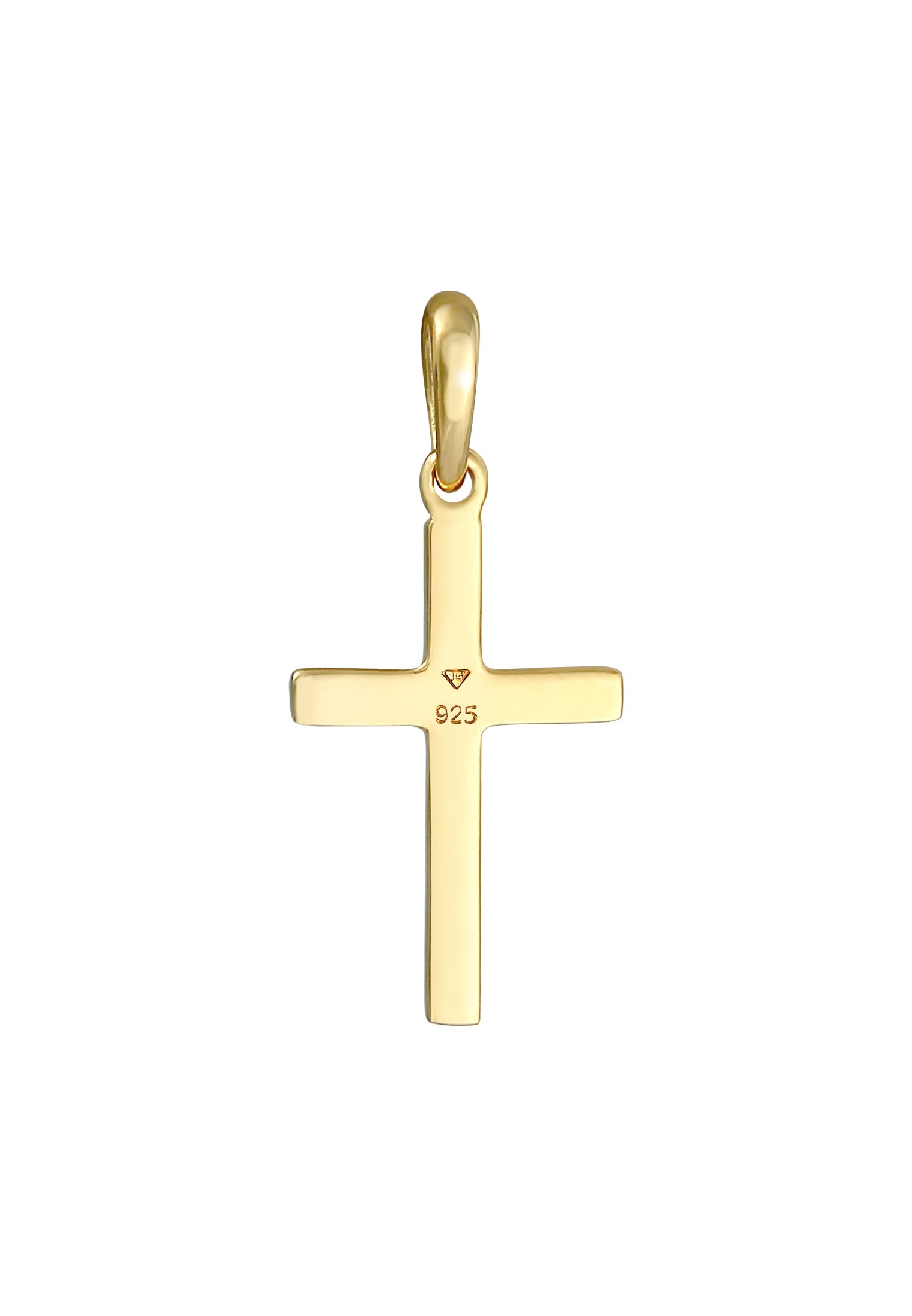 Elli Medallionanhänger »Anhänger Kreuz Schlicht Religion 925 Silber«