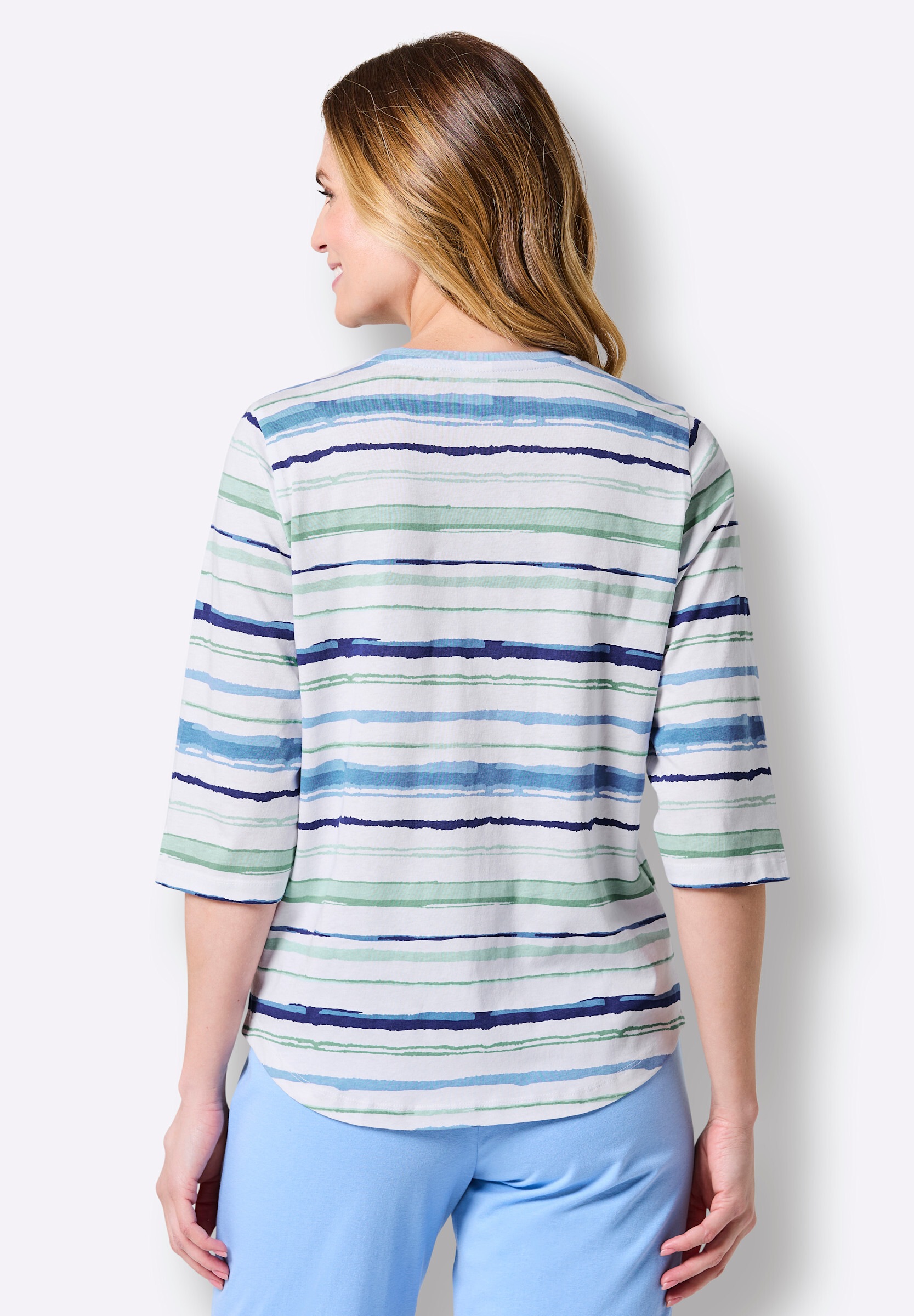 Witt Schlafanzug »Schlafanzug-Shirt Schlafanzugshirt mit Streifen« 1 Stk.