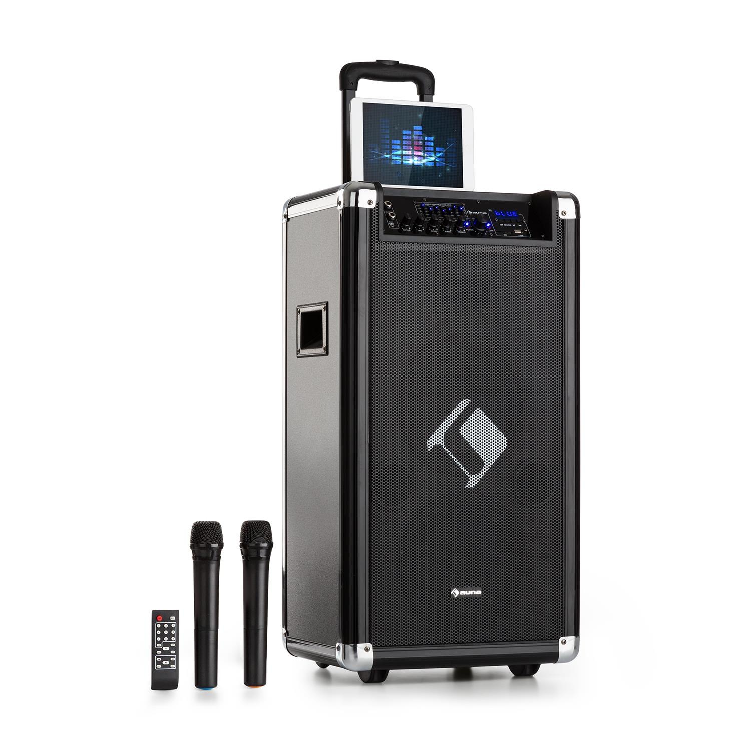 Auna PA-Anlage 2x8 Woofer 60/200 Wmax. VHF-Mikro USB SD BT AUX mobil »PAS5-Auna Moving-120«