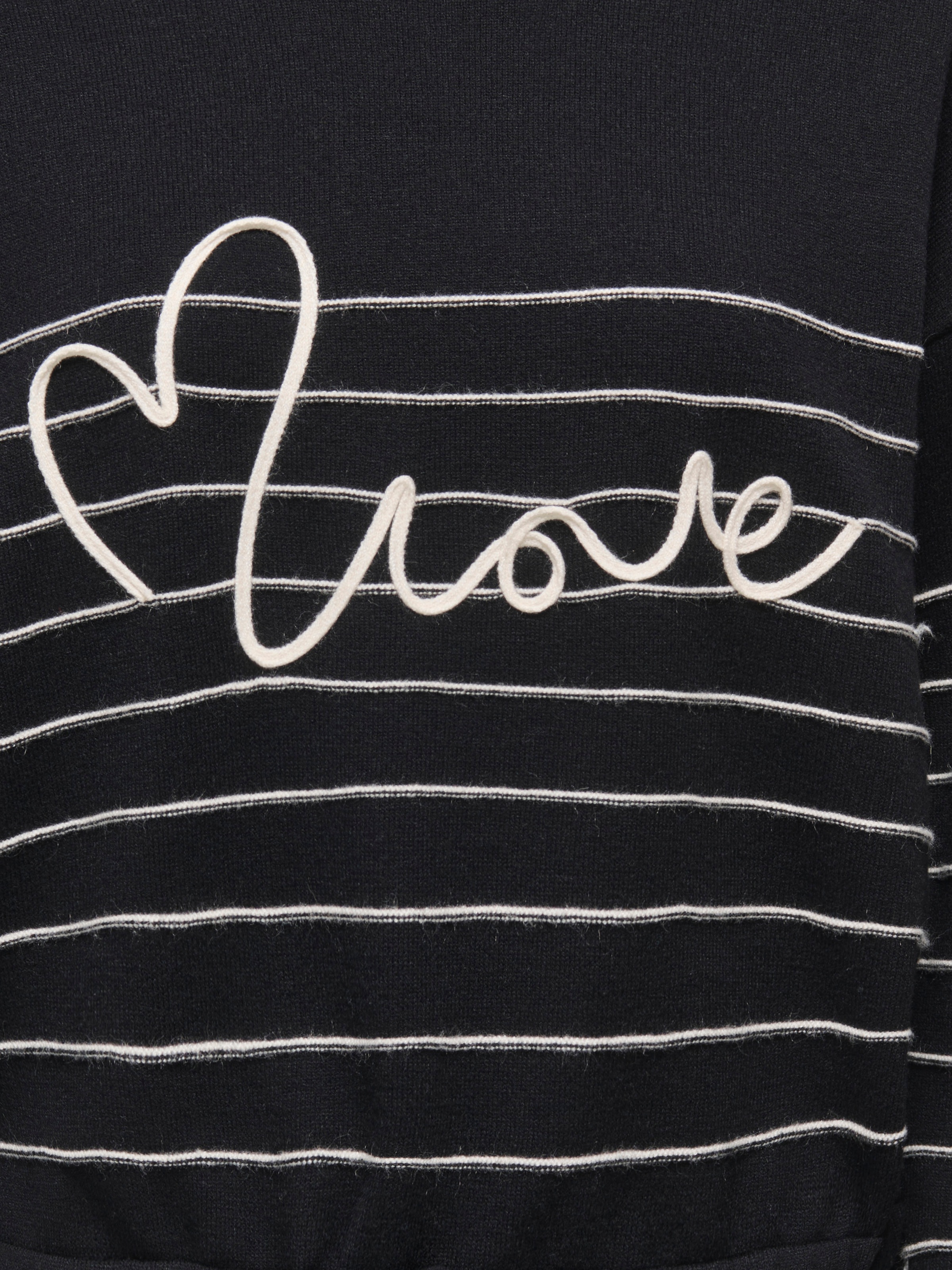 ONLY CARMAKOMA Rundhalspullover »CARSIGNE LS TEXT DETAIL O-NECK KNT«