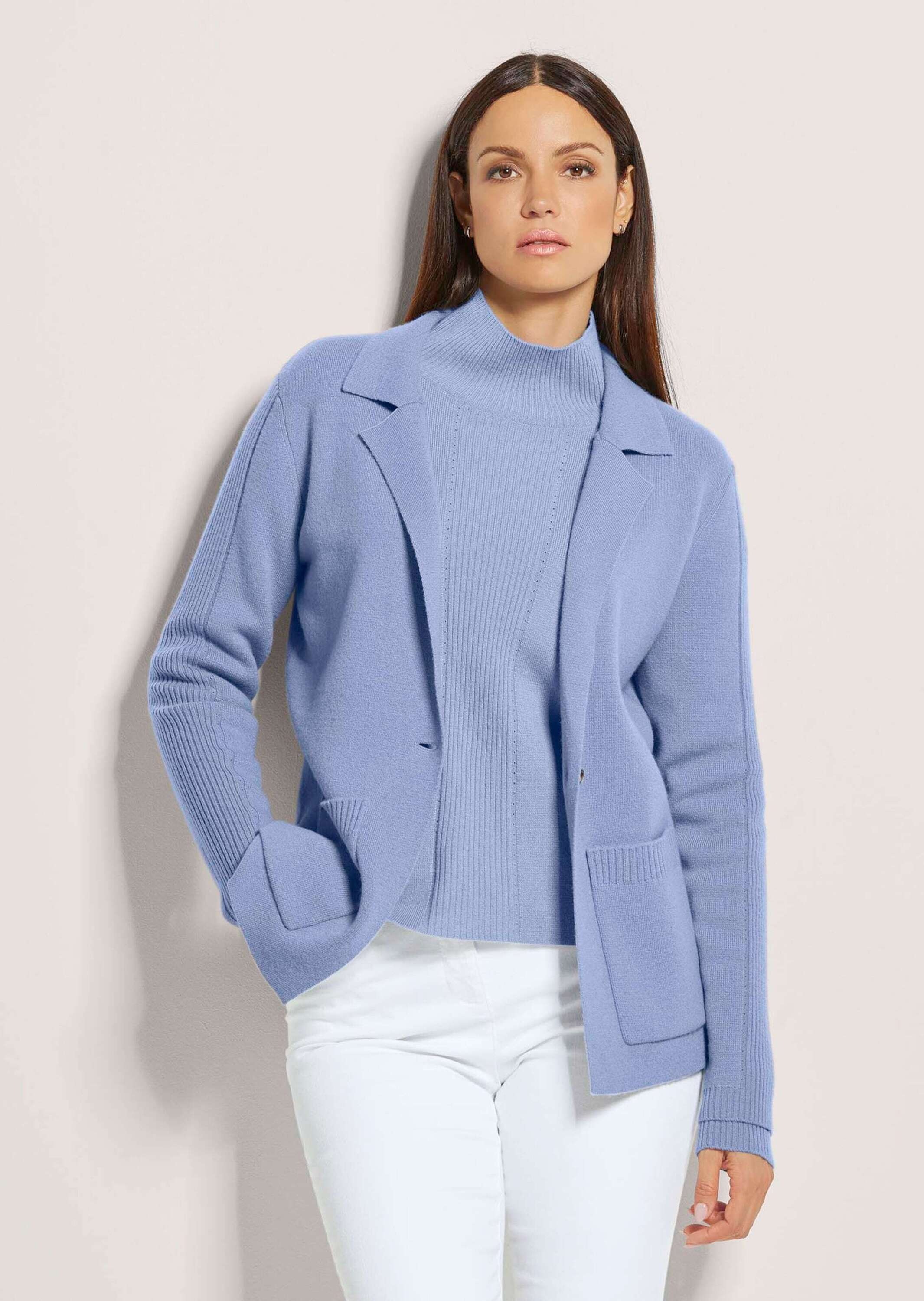 MADELEINE Strickjacke »Strickblazer Strickjacke aus Merinowolle und Kaschmir«