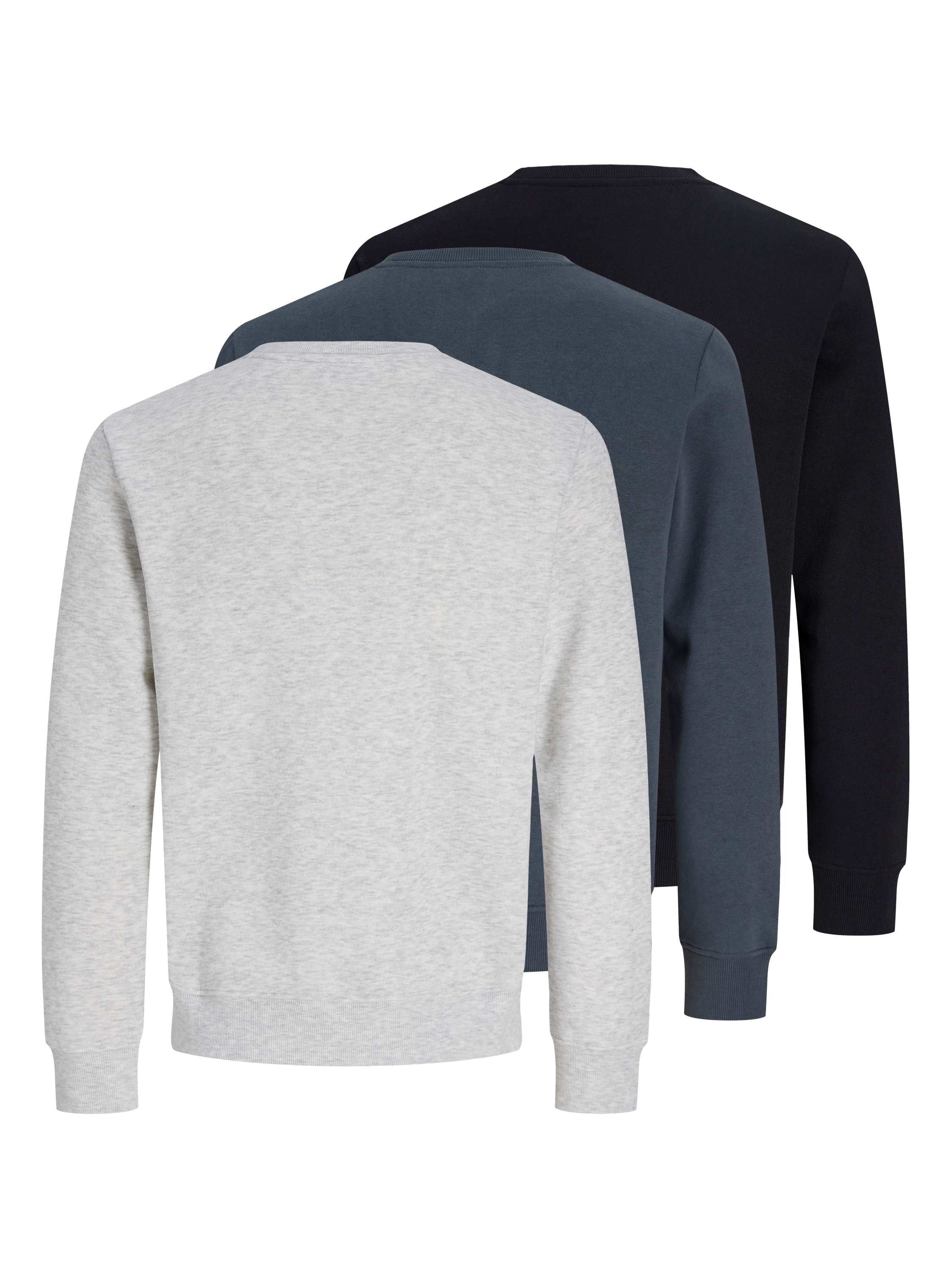 Jack & Jones Sweatshirt »JJMUNK SWEAT CREW NECK 3PK MP«, 3 Materialmix, normal geschnitten
