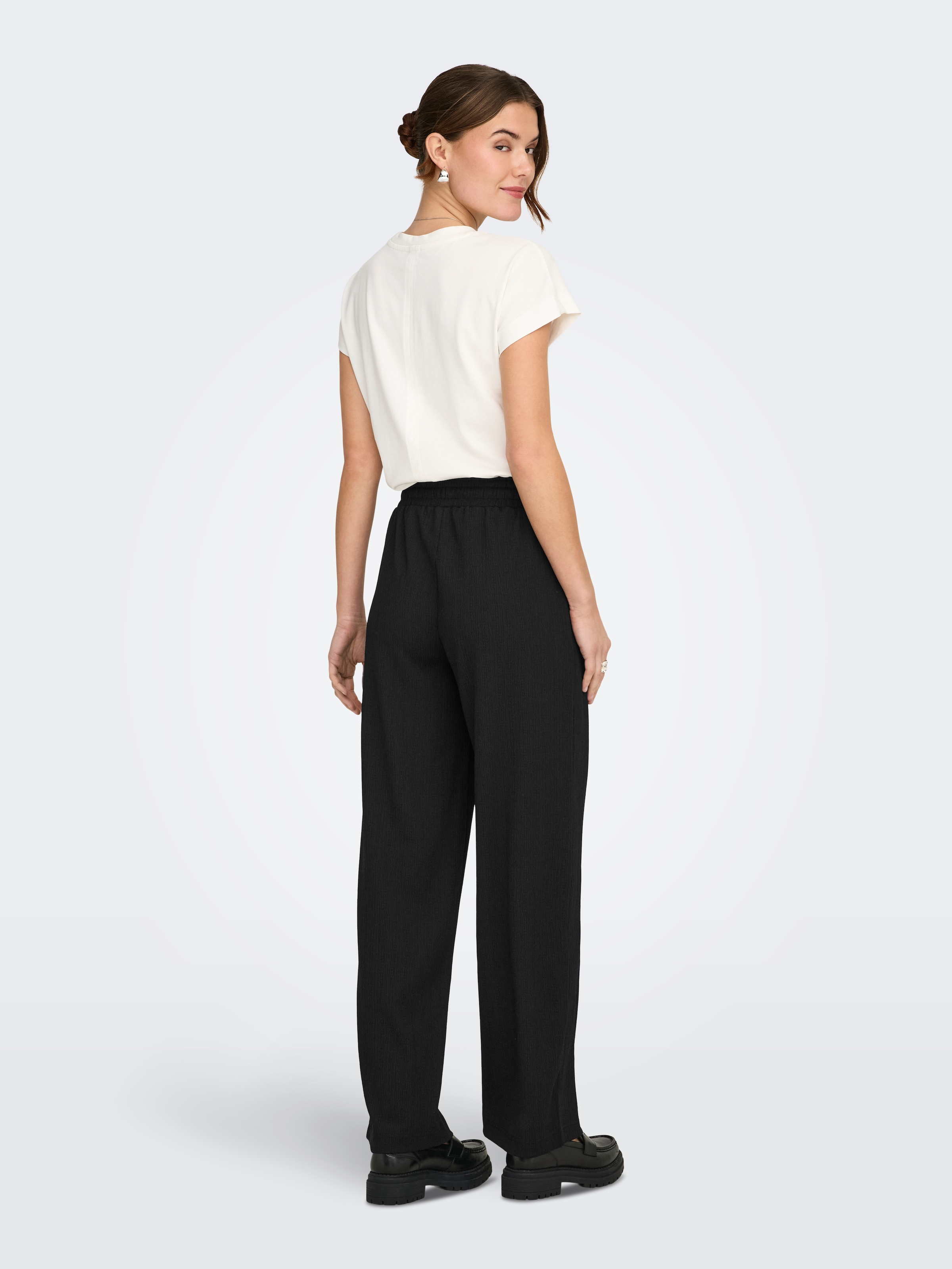 ONLY Schlupfhose »ONLALTA MW STRING WIDE PANT PNT ZLO«  Materialmix, weite Beinform