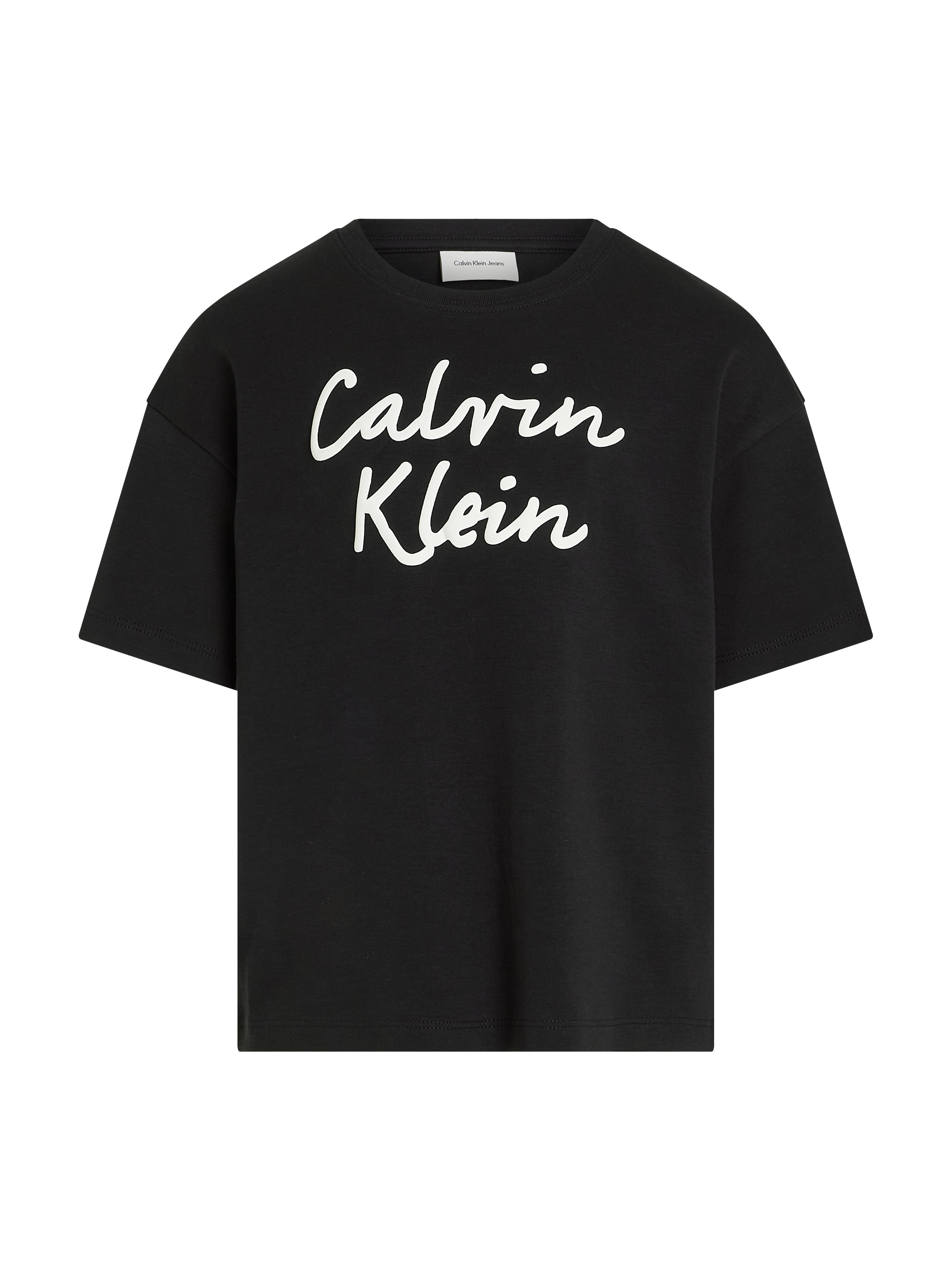 Calvin Klein Jeans T-Shirt »SCRIPT LOGO BOXY SS T-SHIRT«, mit großem Logo