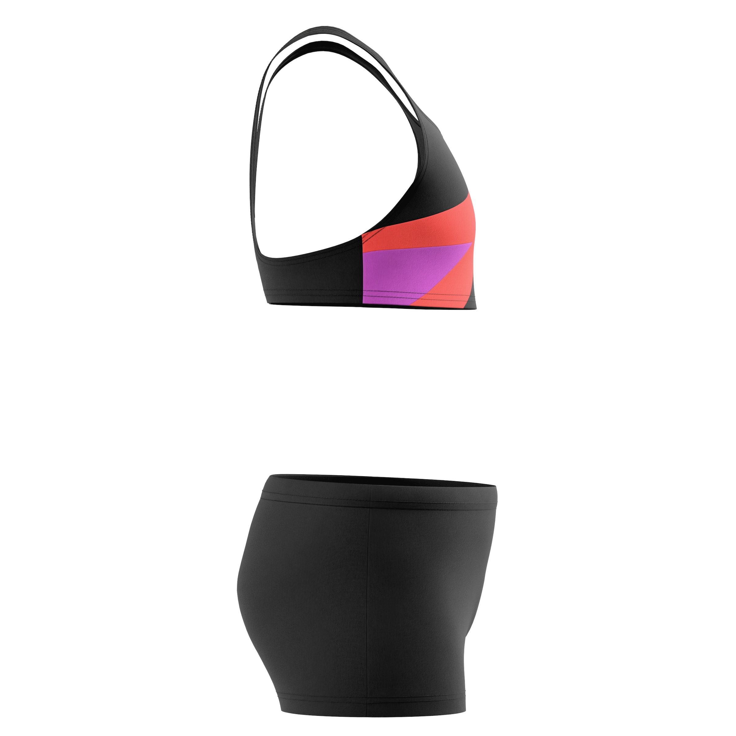 Speedo Bustier-Bikini »HYPERBOOM BUTTERFLY BACK 2PC BLK/PNK«
