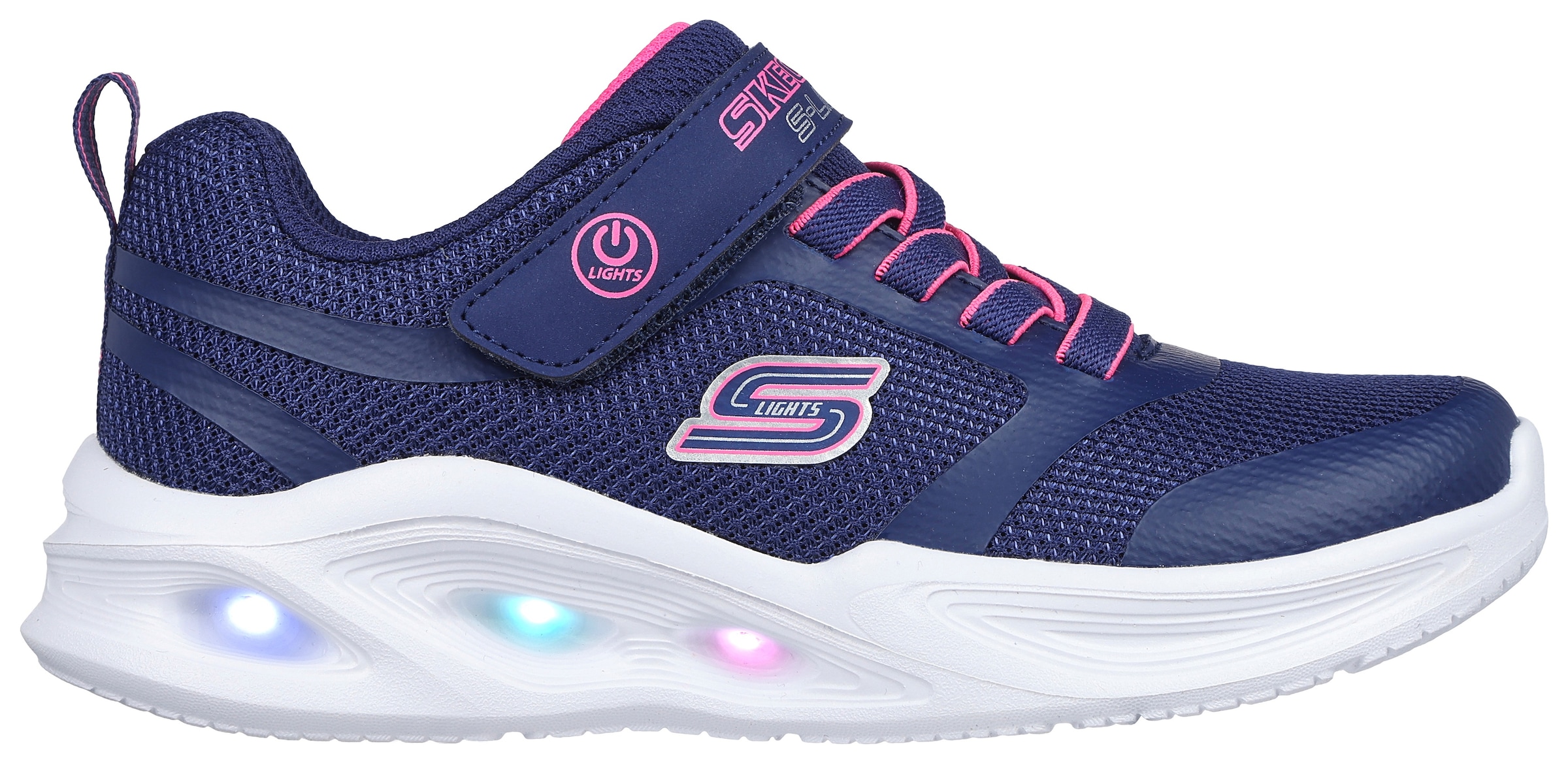 Skechers Kids Slip-On Sneaker »E - SKECHERS GIRLS«, mit regulierbarer Blinkfunktion