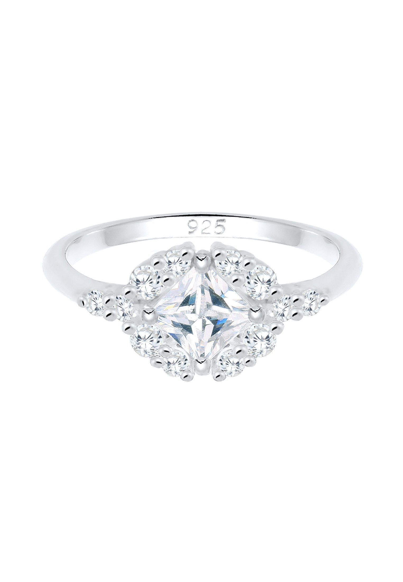 Elli Premium Trauring »Ring Verlobungsring Zirkonia Weiß 925 Sterling Silber«