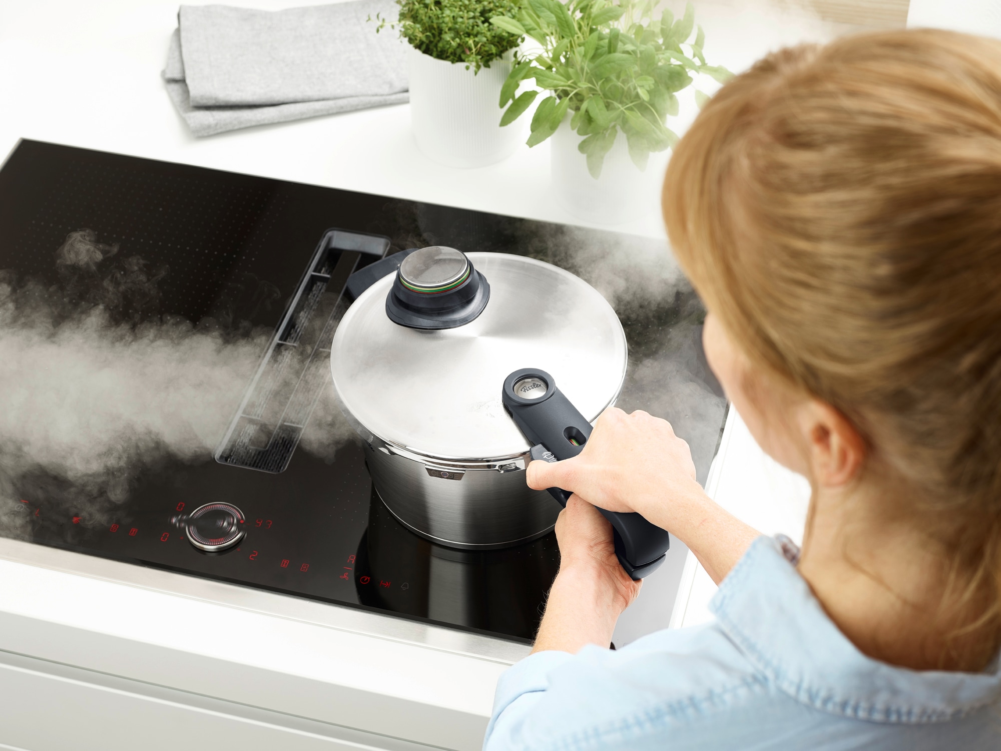 Fissler Schnellkochtopf »Vitavit® Premium Edelstahl Schnellbratpfanne Induktion« 2 tlg. Edelstahl 18/10