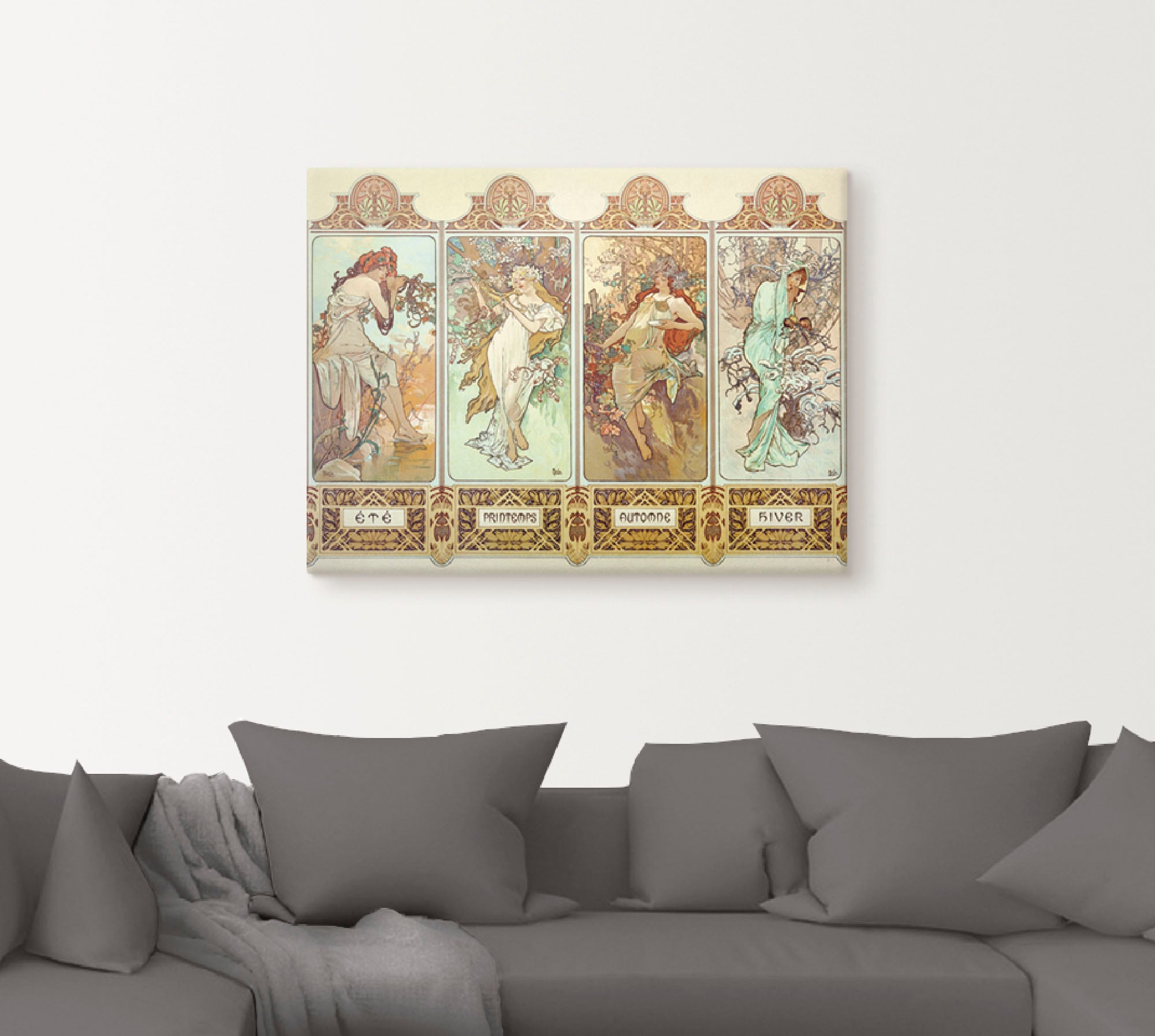 Artland Wandbild »Die vier Jahreszeiten, 1896«, Gruppen & Familien, (1 St.), als Leinwandbild, Wandaufkleber in verschied. Größen