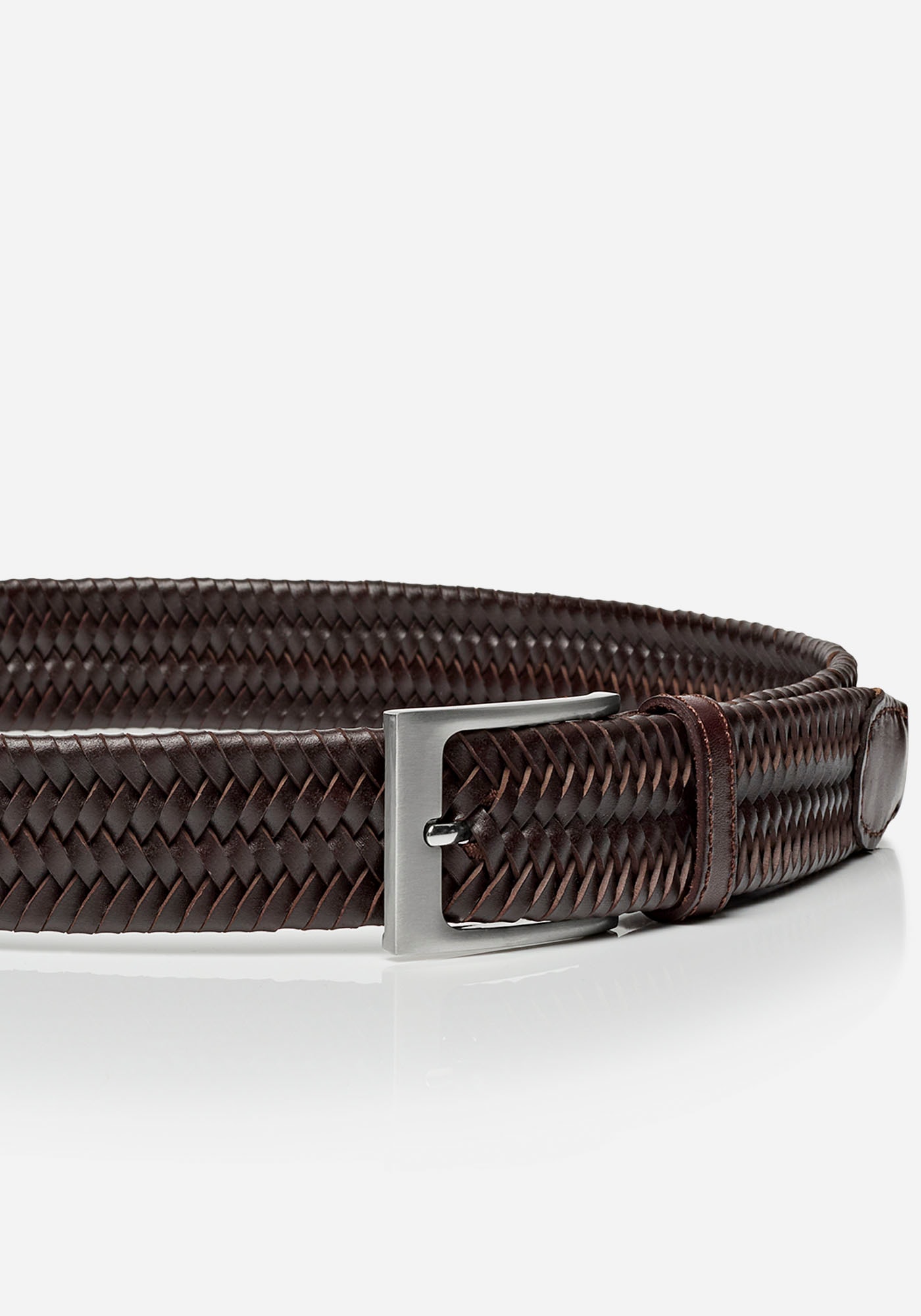 MONTI Flechtgürtel »RIO«, 3,5 cm breit, Elastisches Leder-Flechtband, Casual-Business-Sportiv