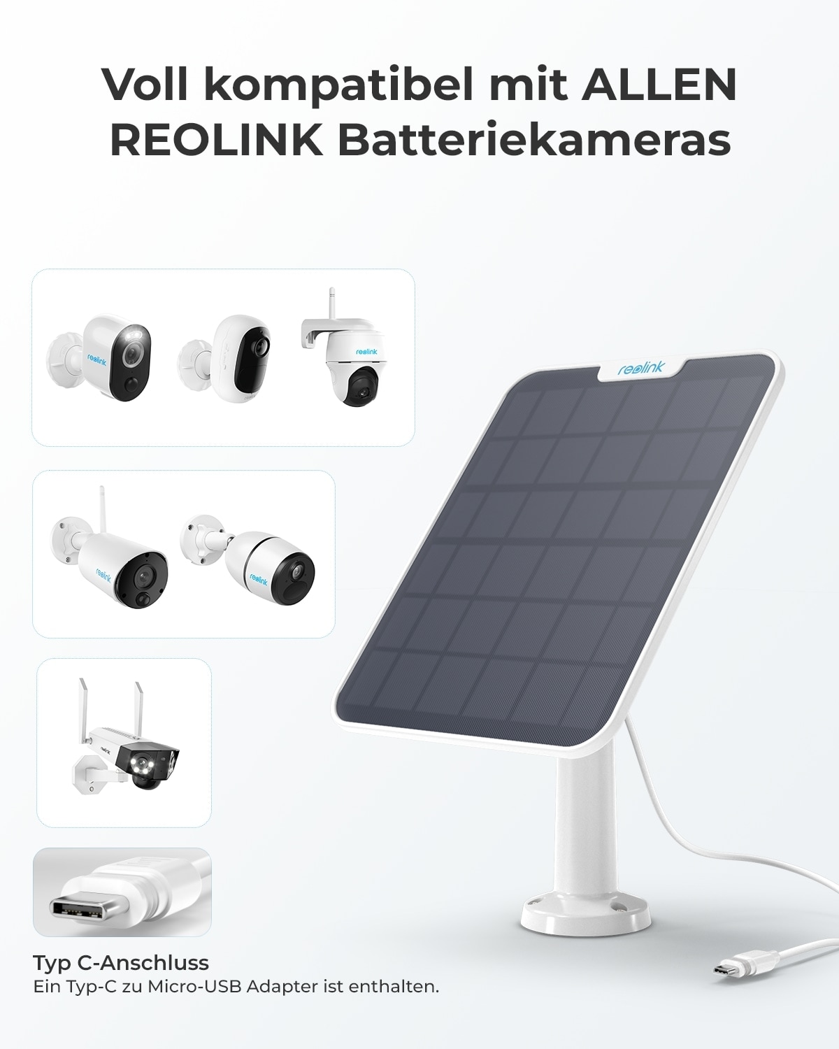 Reolink Überwachungskamera Zubehör »Solar Panel 2«, Außenbereich