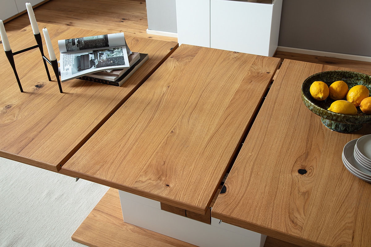 MCA furniture Esstisch »Matadi Esstisch«, (1 St.), Tisch, Auszug, Synchronauszug, Weiß, Holzabsetzung, 180-230cm