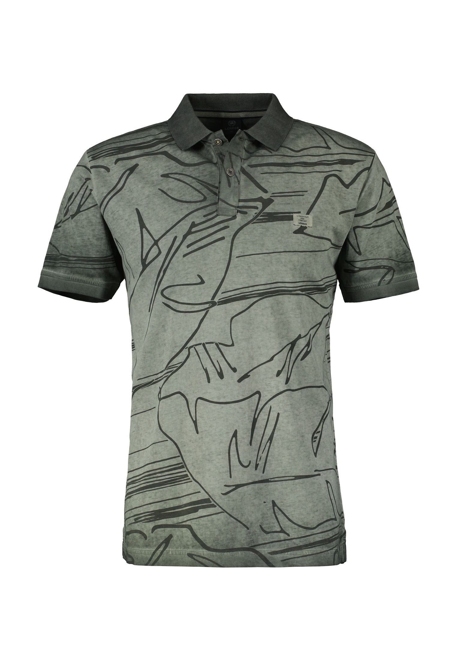 LERROS Poloshirt »LERROS Poloshirt *Floral Lines*«
