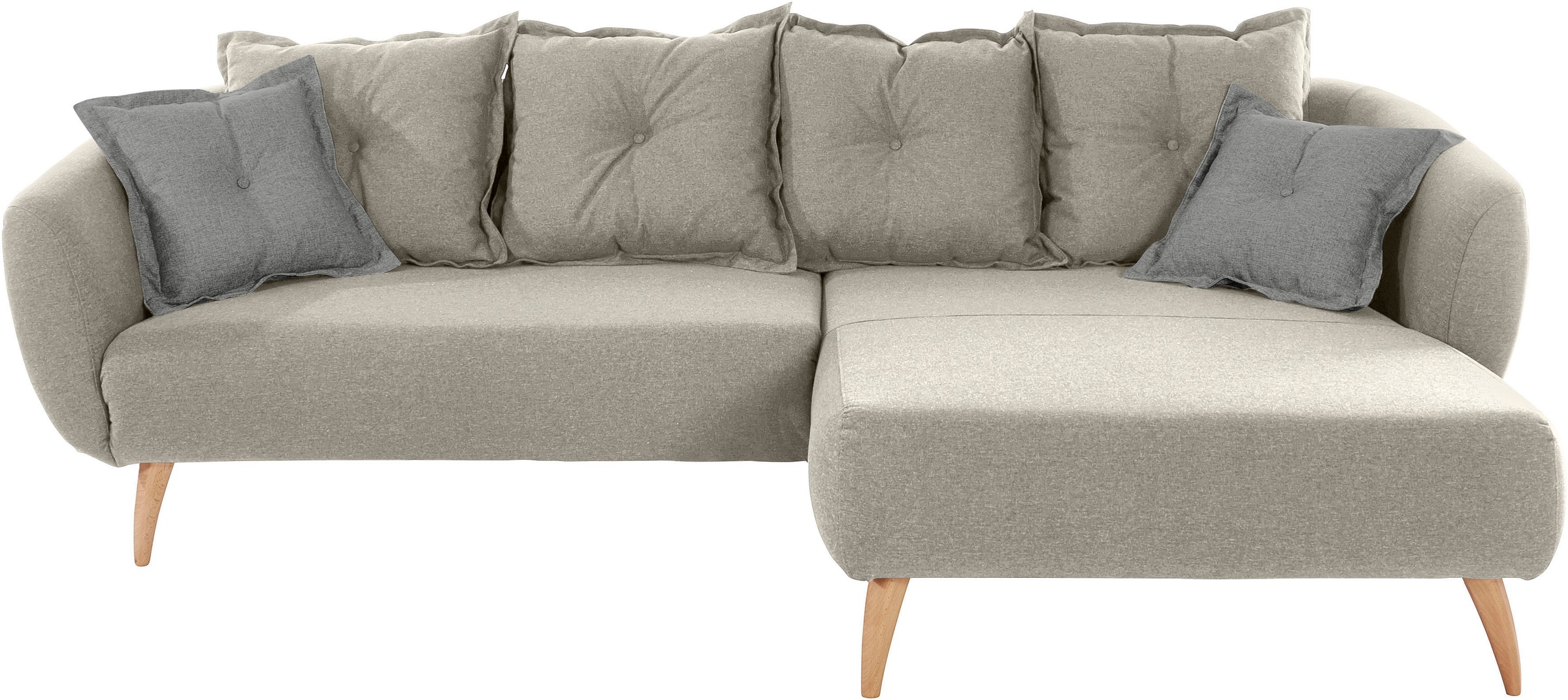 Home affaire Ecksofa »Baggio formschöne Polsterecke, bequem, Breite 277cm, L-Form«, Zierkissen inklusive